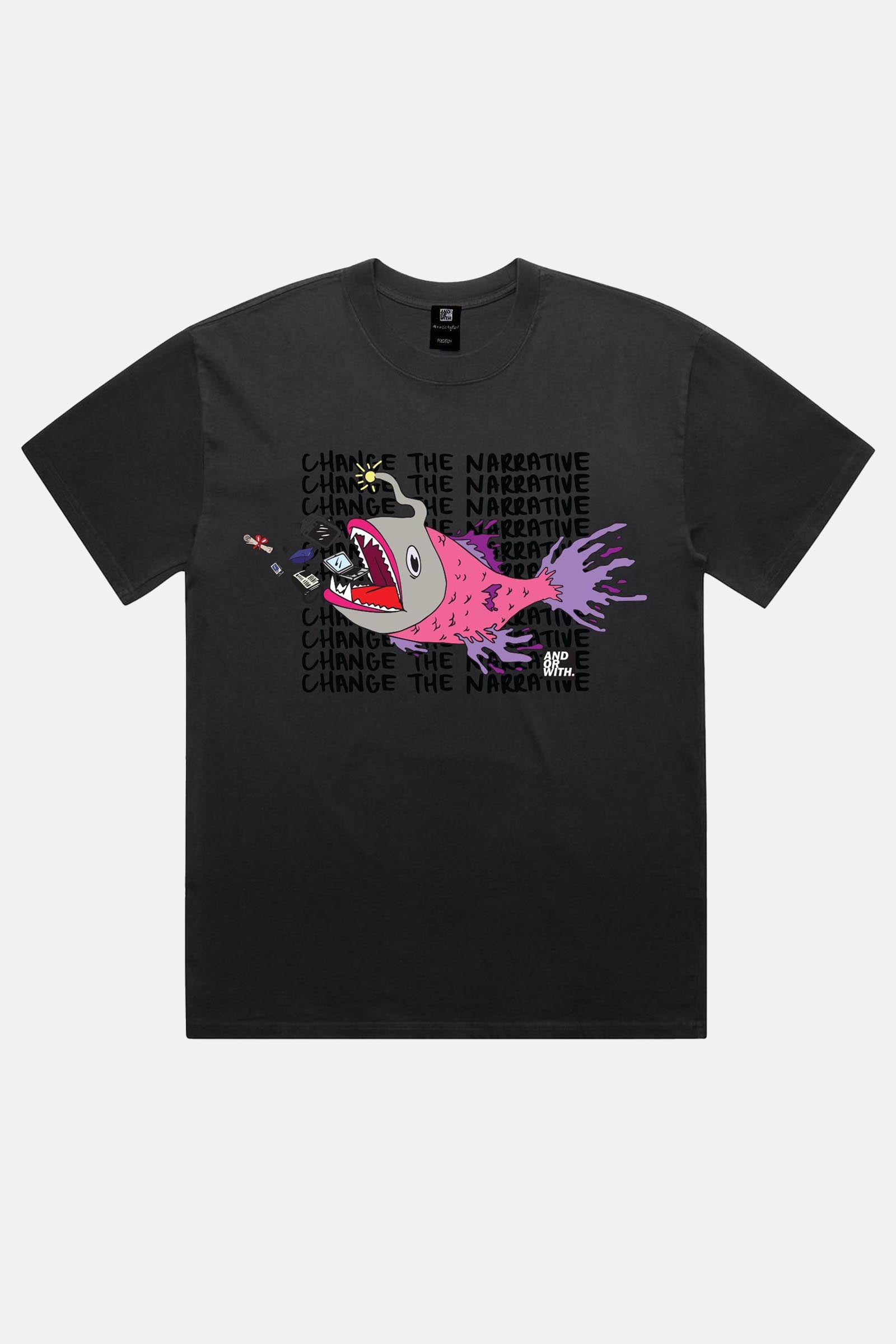 Change The Narrative Box Tee Black