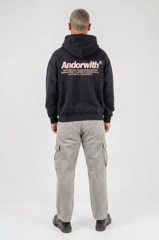 Garage Shop Box Fit Hoodie Black