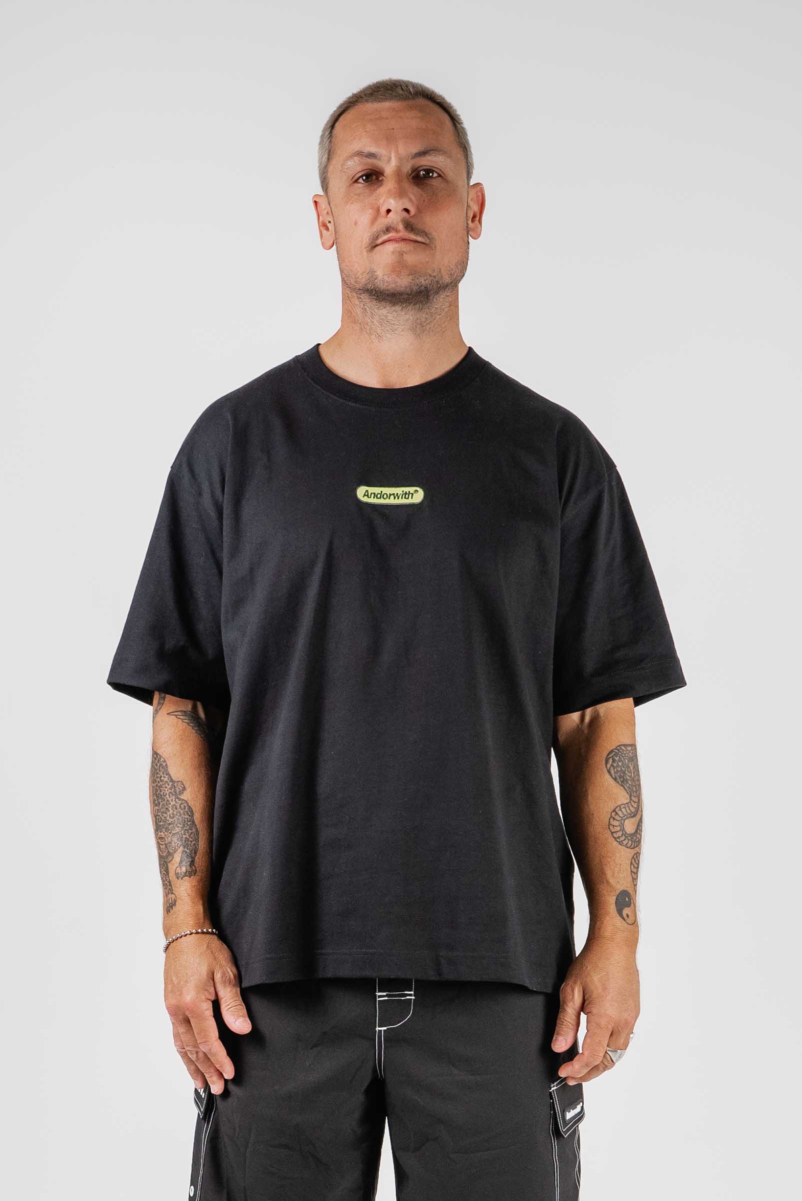 Green Pill Box Tee Black
