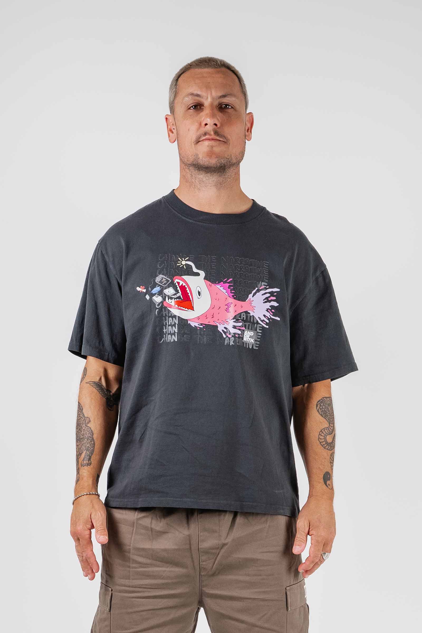 Change The Narrative Box Tee Black