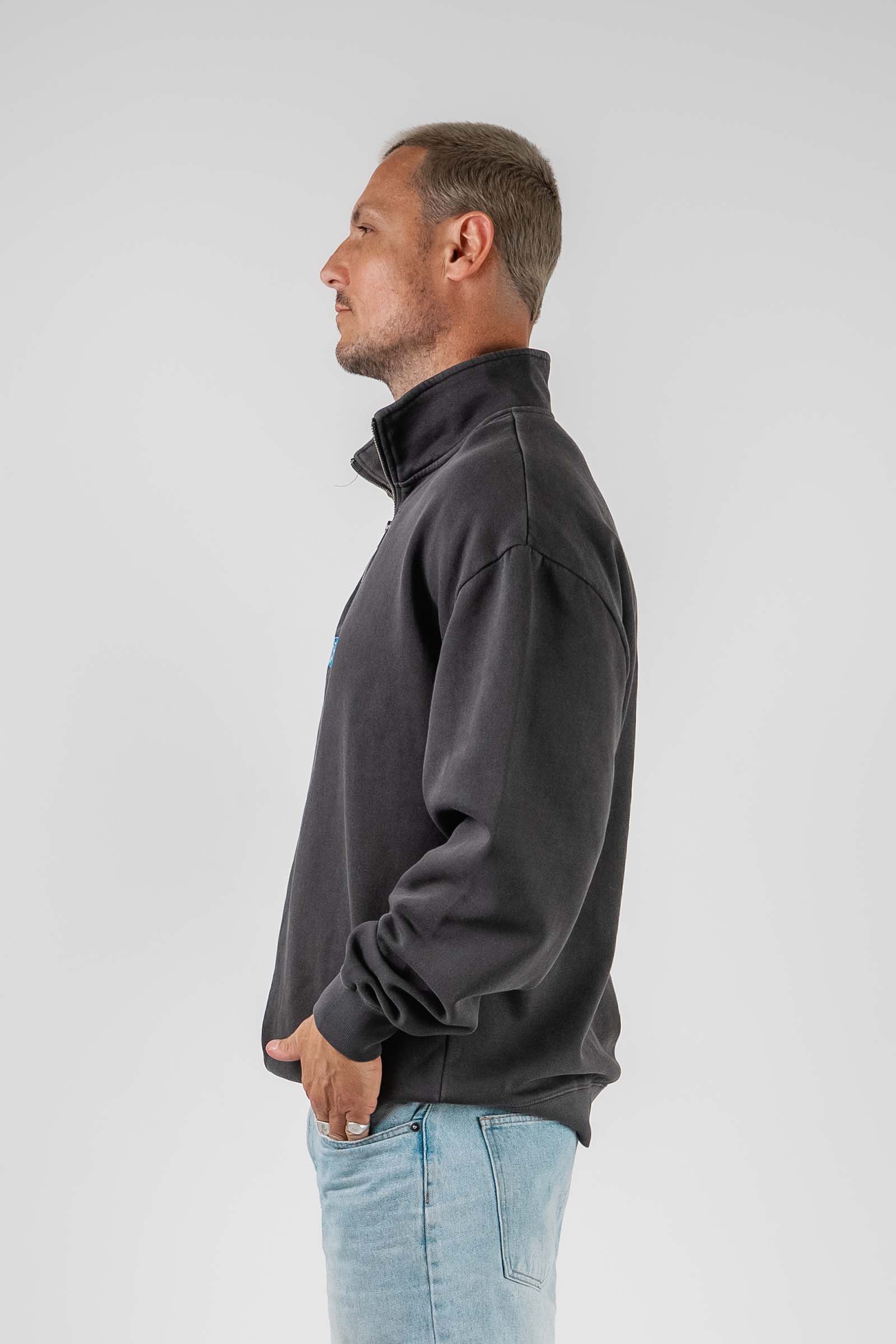 Shield 1/4 Zip Fleece Pullover Faded Black