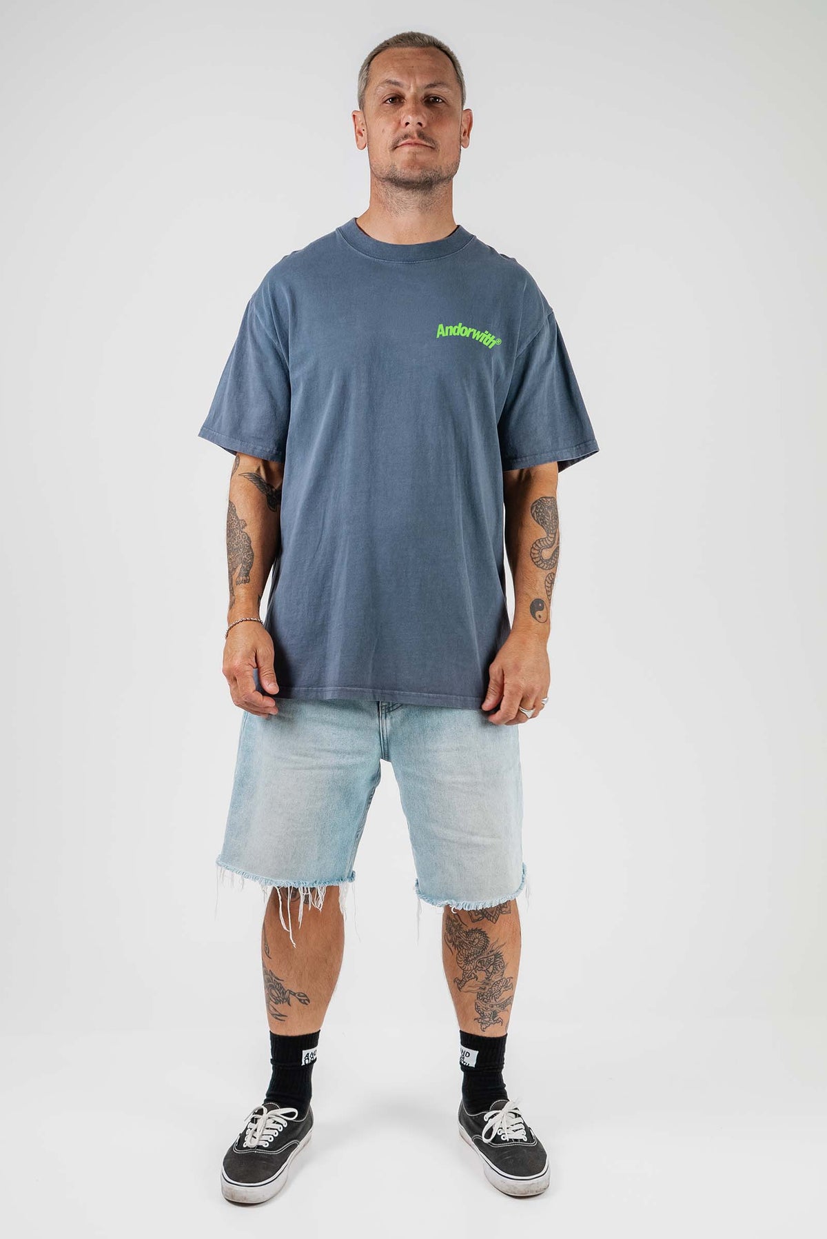 Swoop Oversized Tee Blue