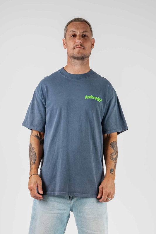 Swoop Oversized Tee Blue