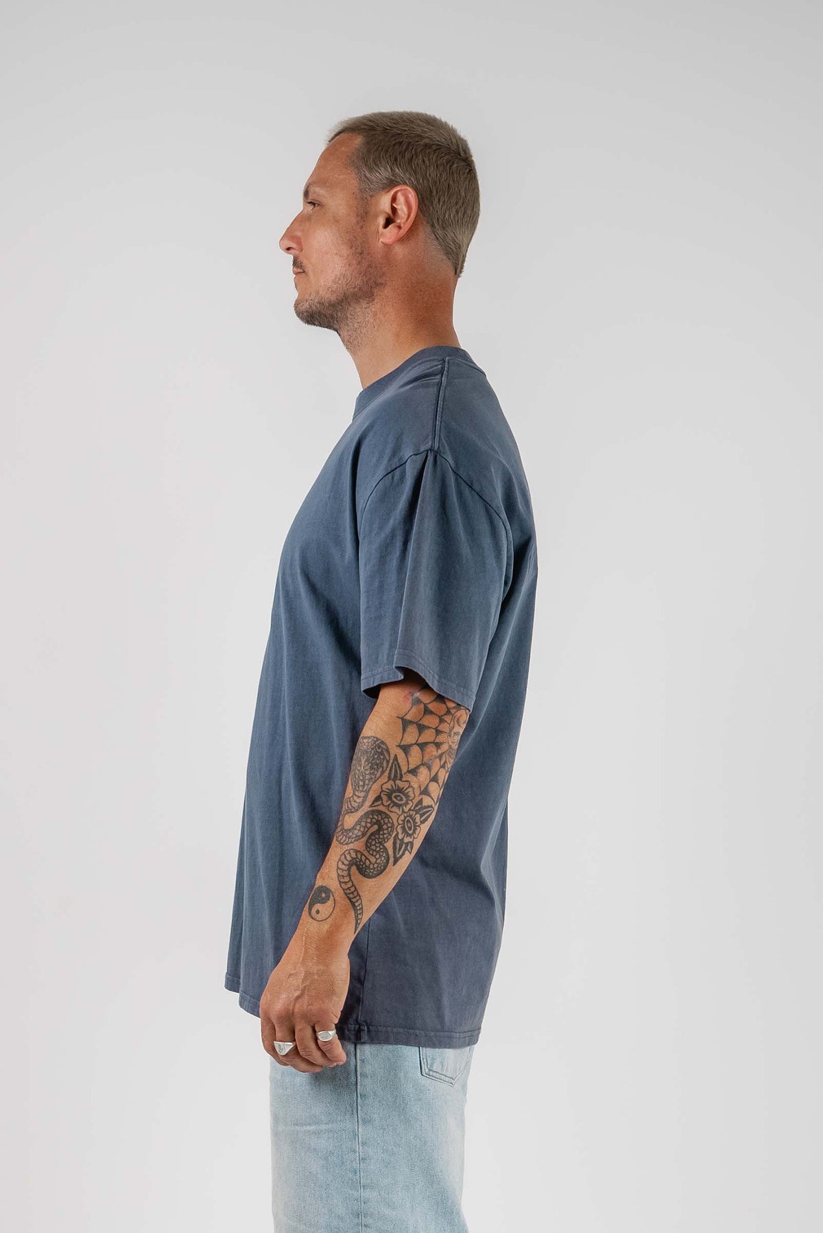 Swoop Oversized Tee Blue
