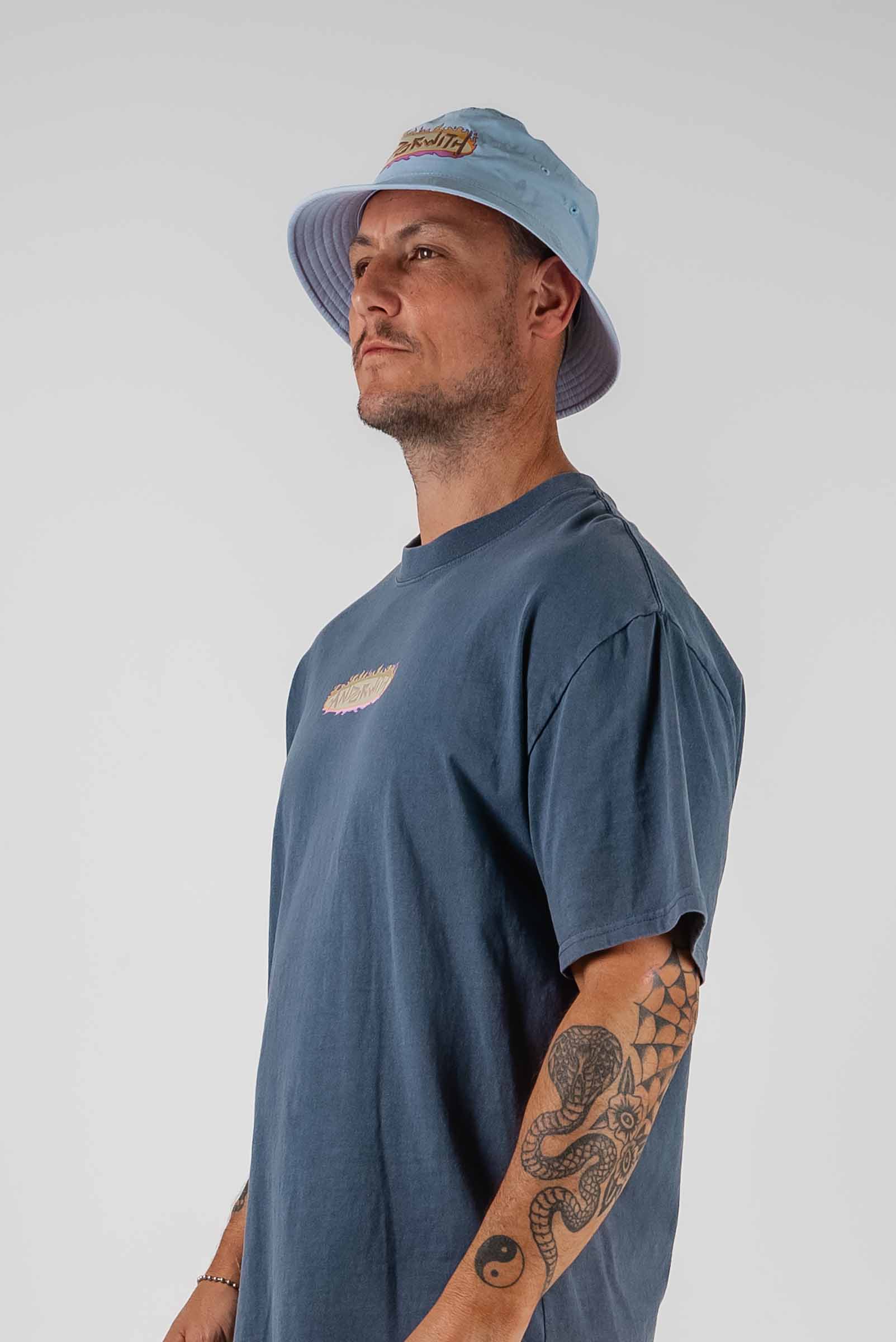 On Fire Bucket Hat Blue