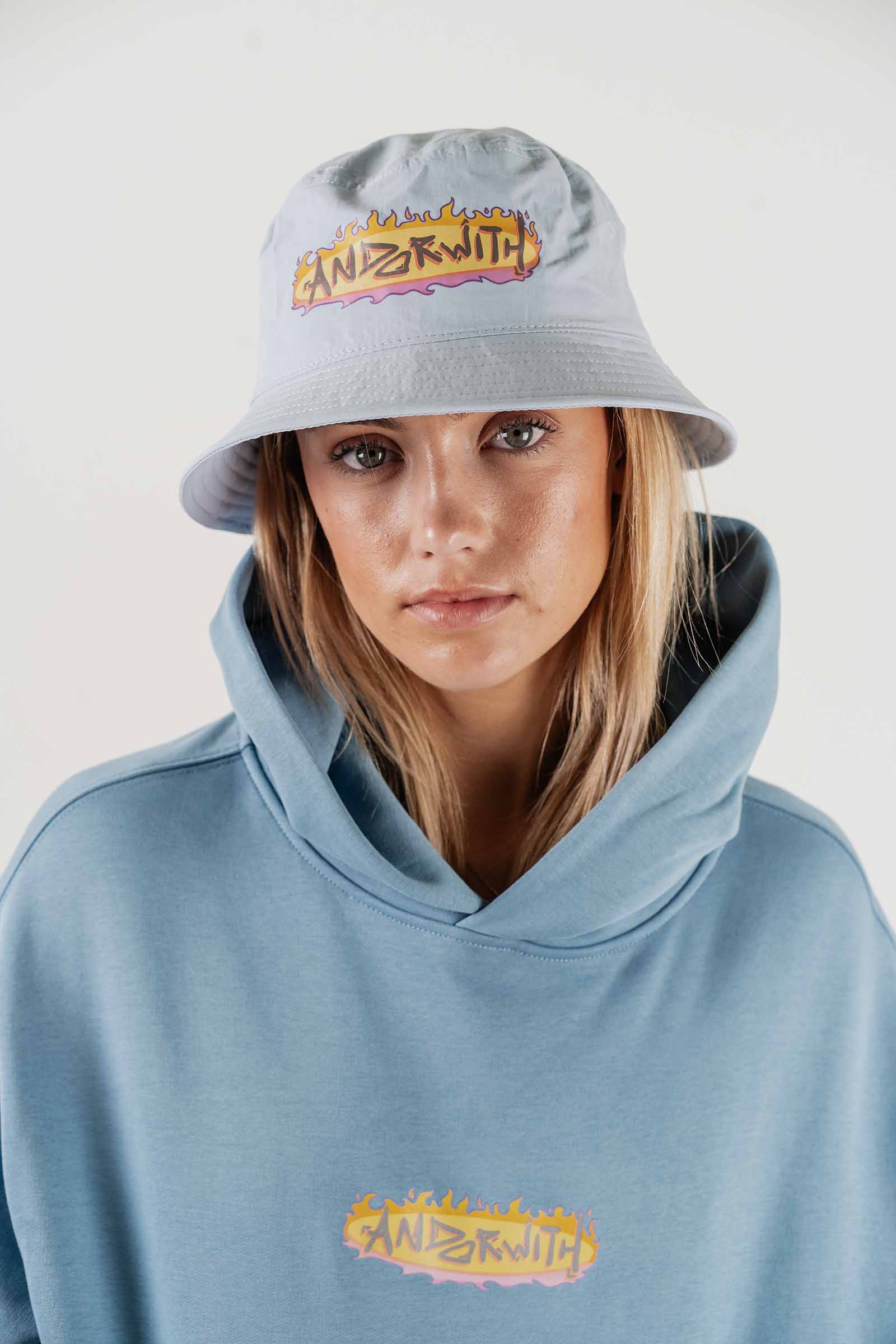 On Fire Bucket Hat Blue