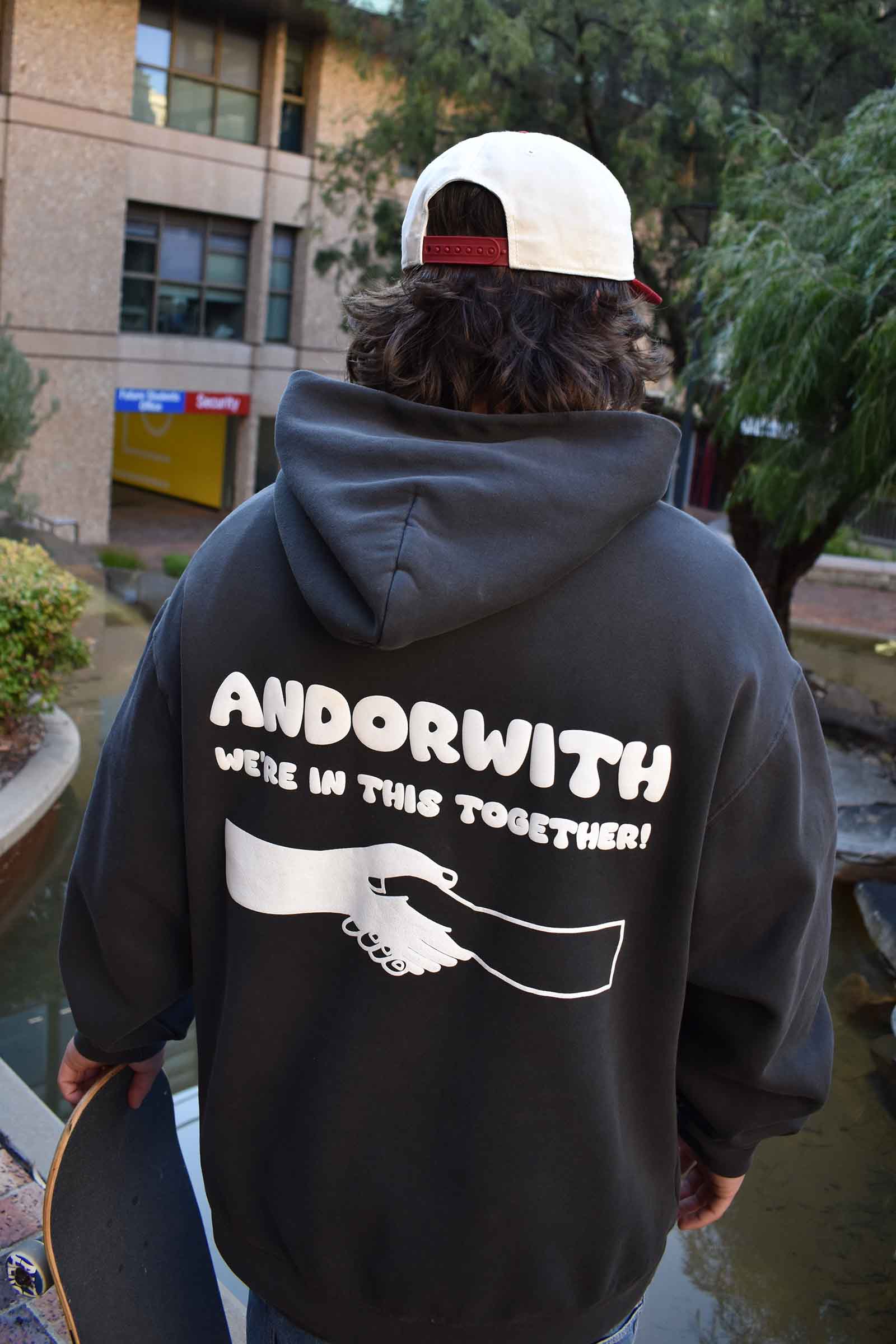 We're In This Together Hoodie Faded Black