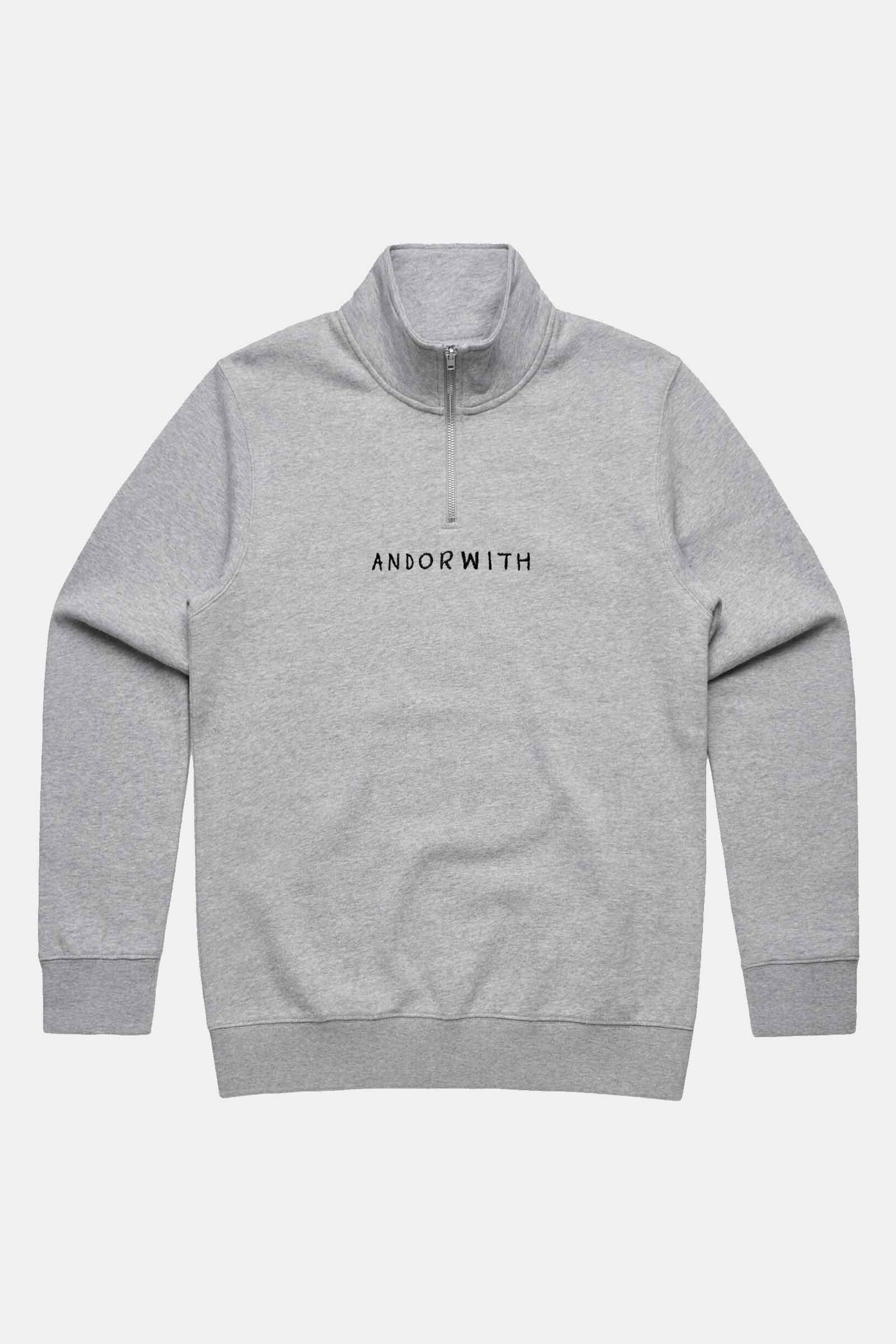 Family 1/4 Zip Fleece Pullover Grey Marle