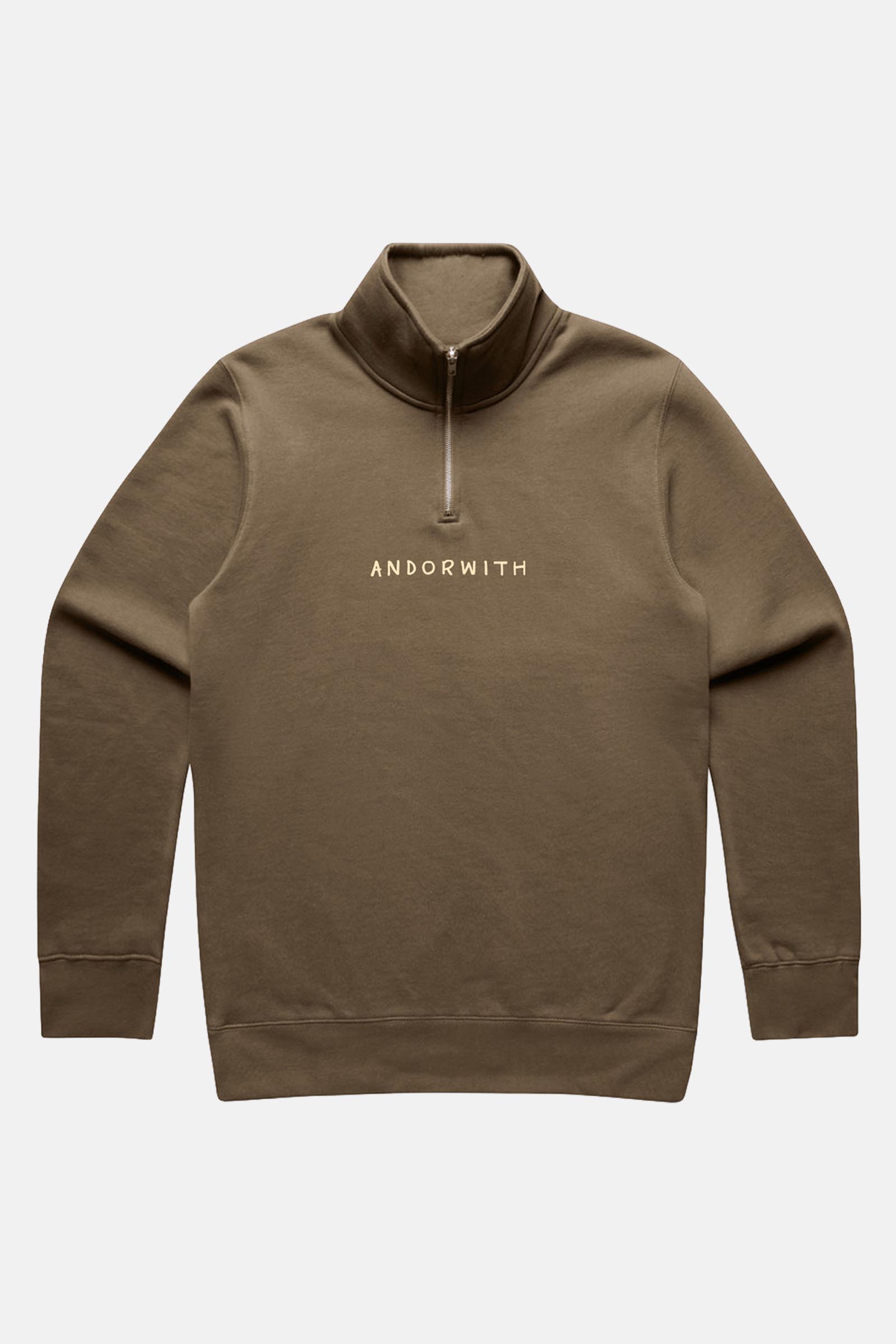 Family 1/4 Zip Fleece Pullover Coffee