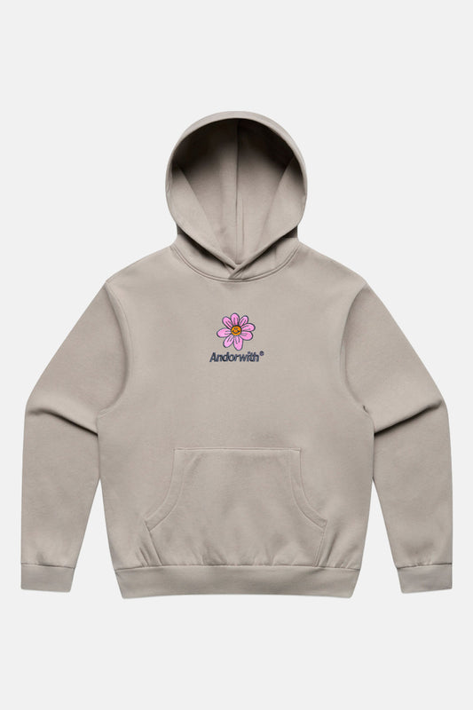 Happy Flower Box Fit Hoodie Mushroom