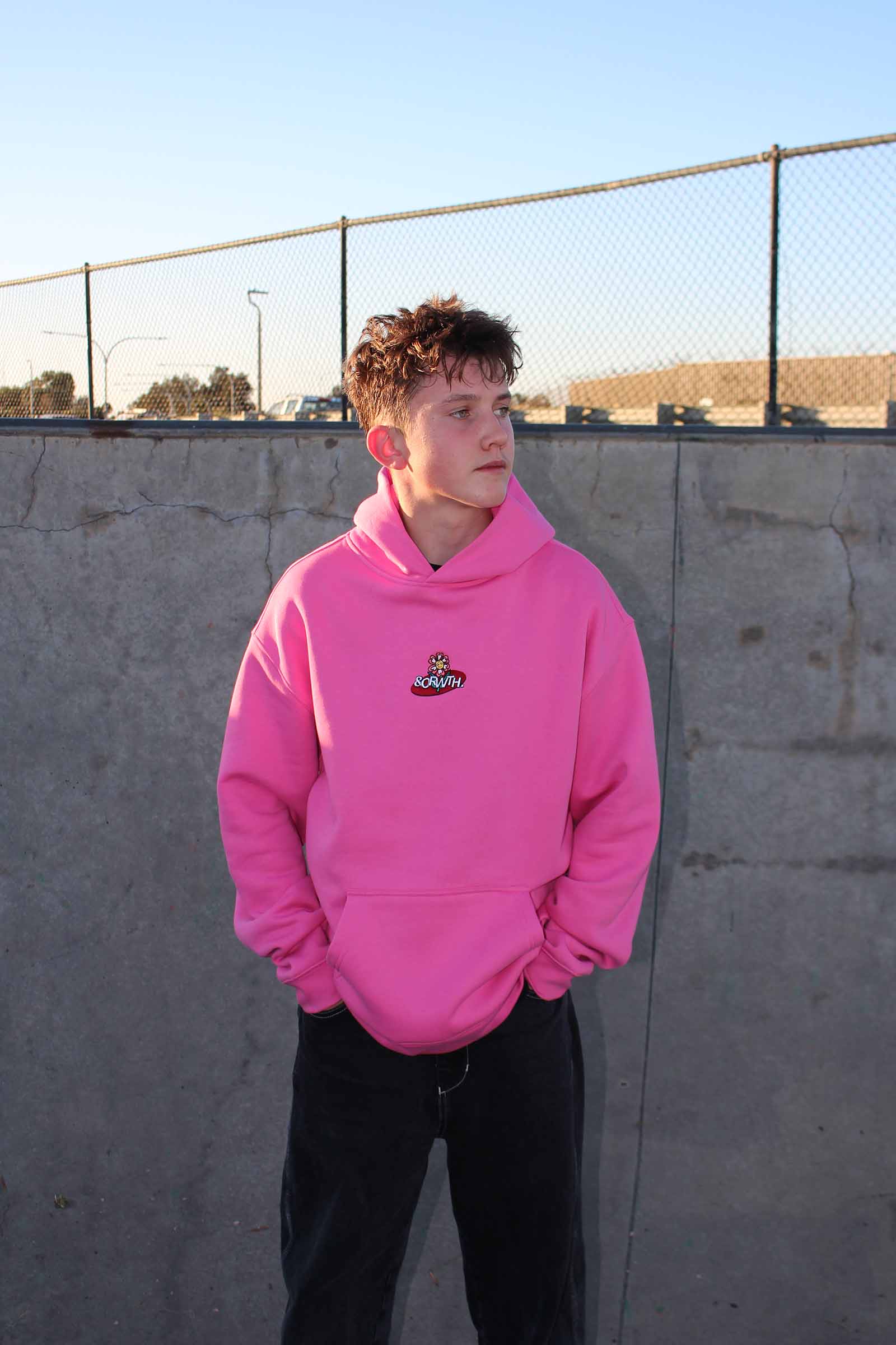 Trippy Flower Hoodie Pink