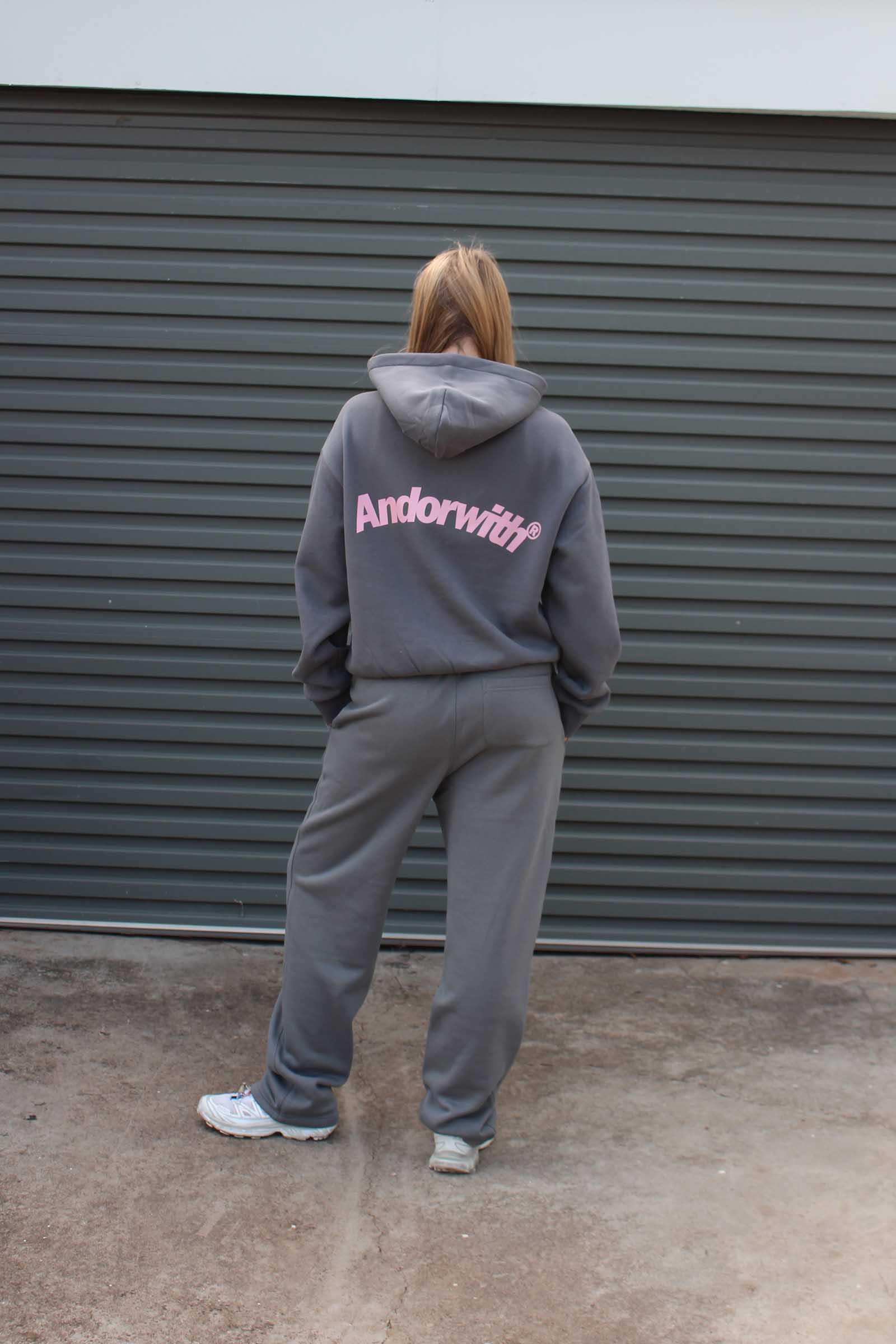 Swoop Box Fit Hoodie Slate Grey