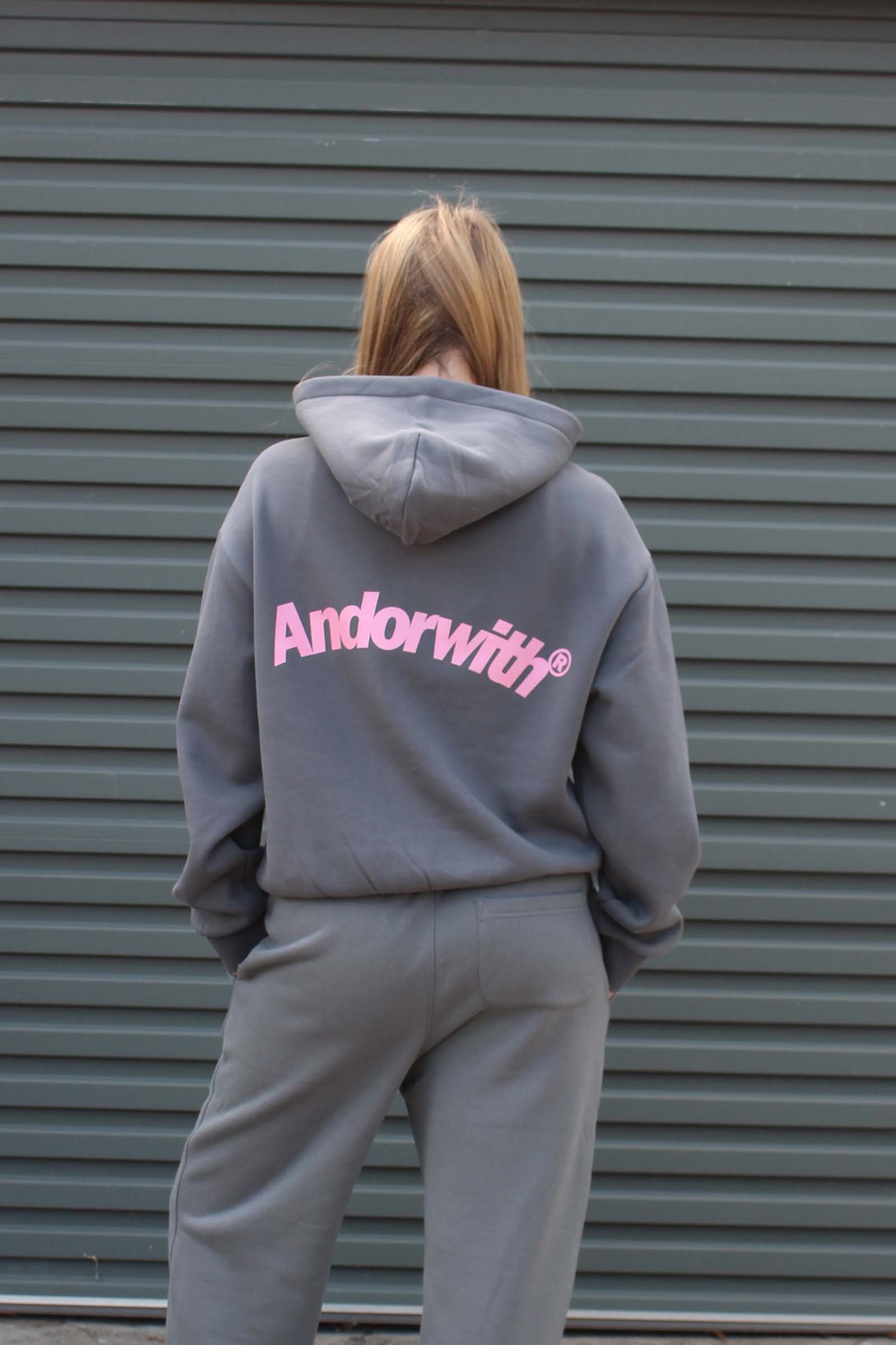 Swoop Box Fit Hoodie Slate Grey