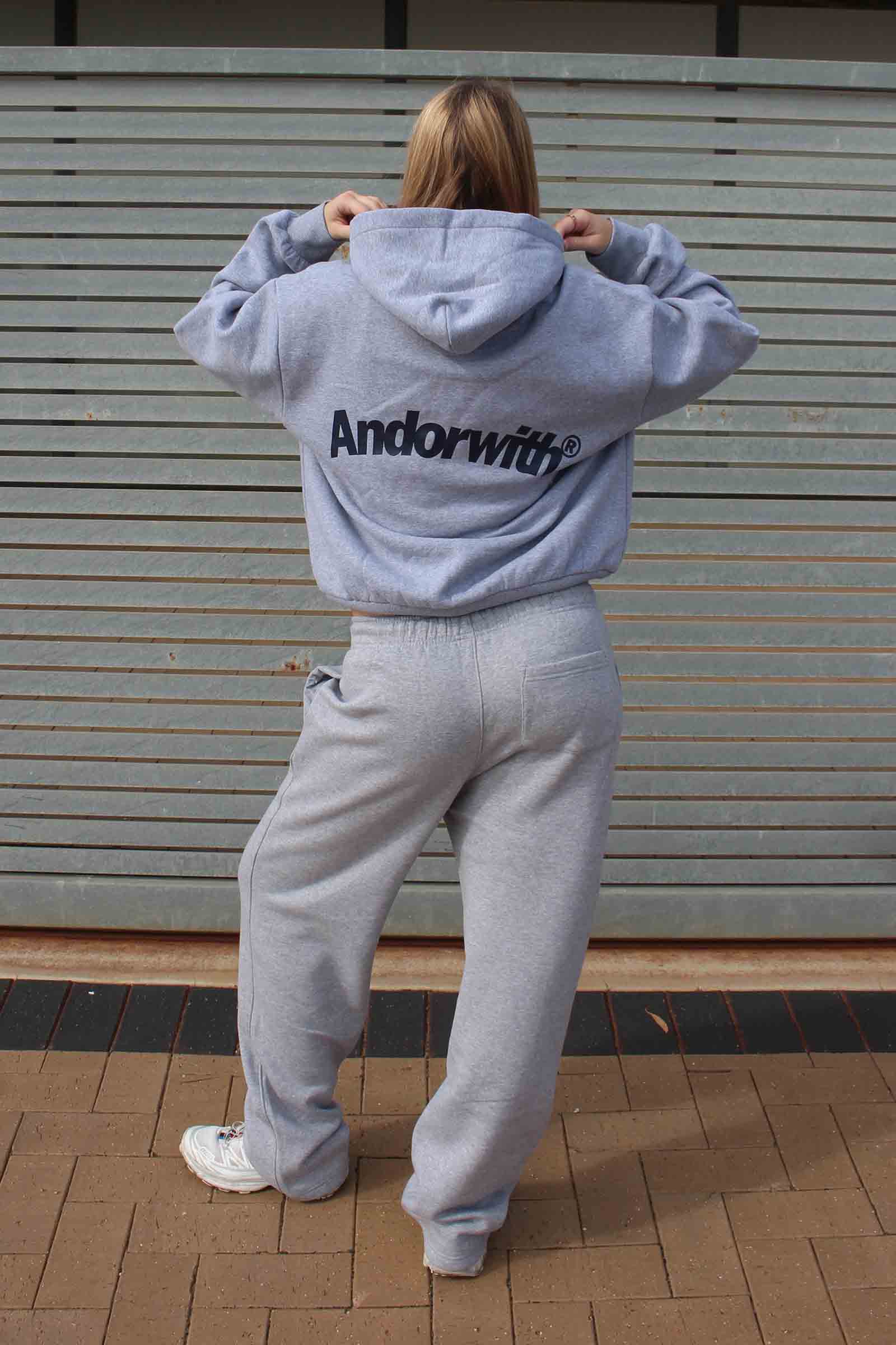 Swoop Track Pants Grey Marle