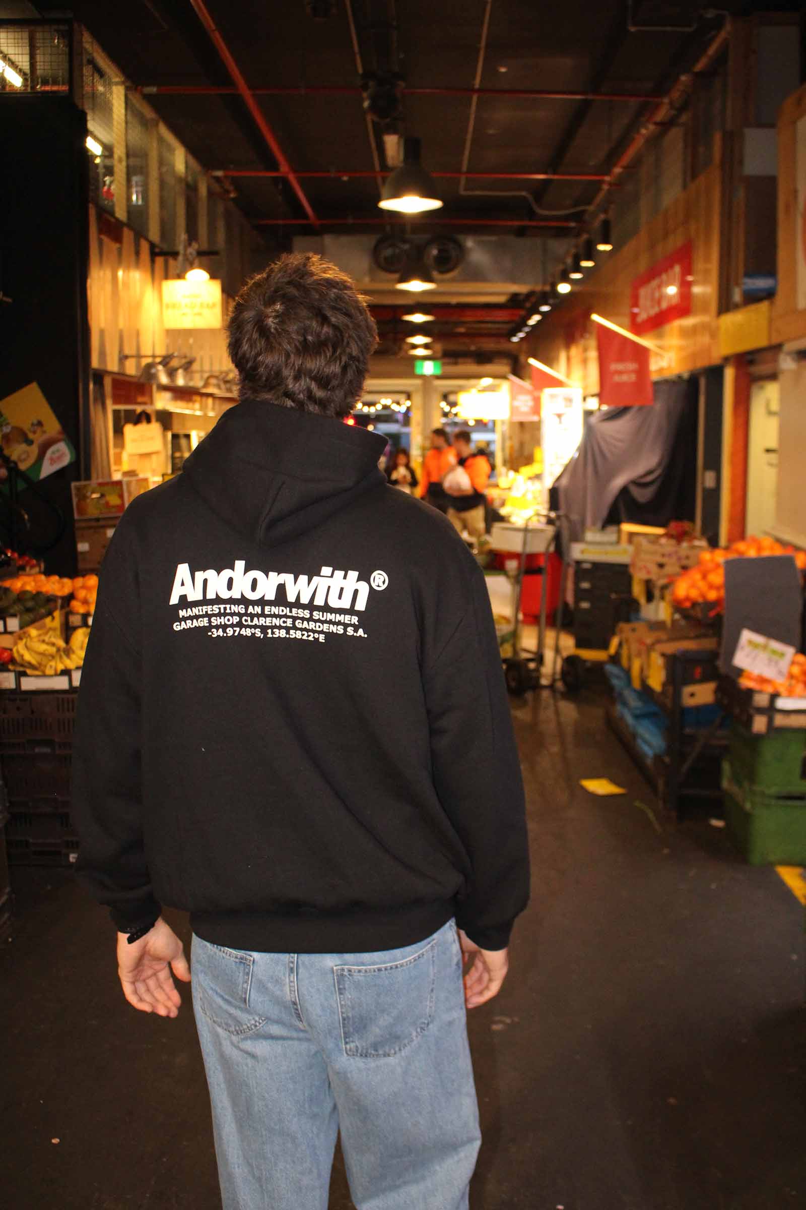 Garage Shop Box Fit Hoodie Black