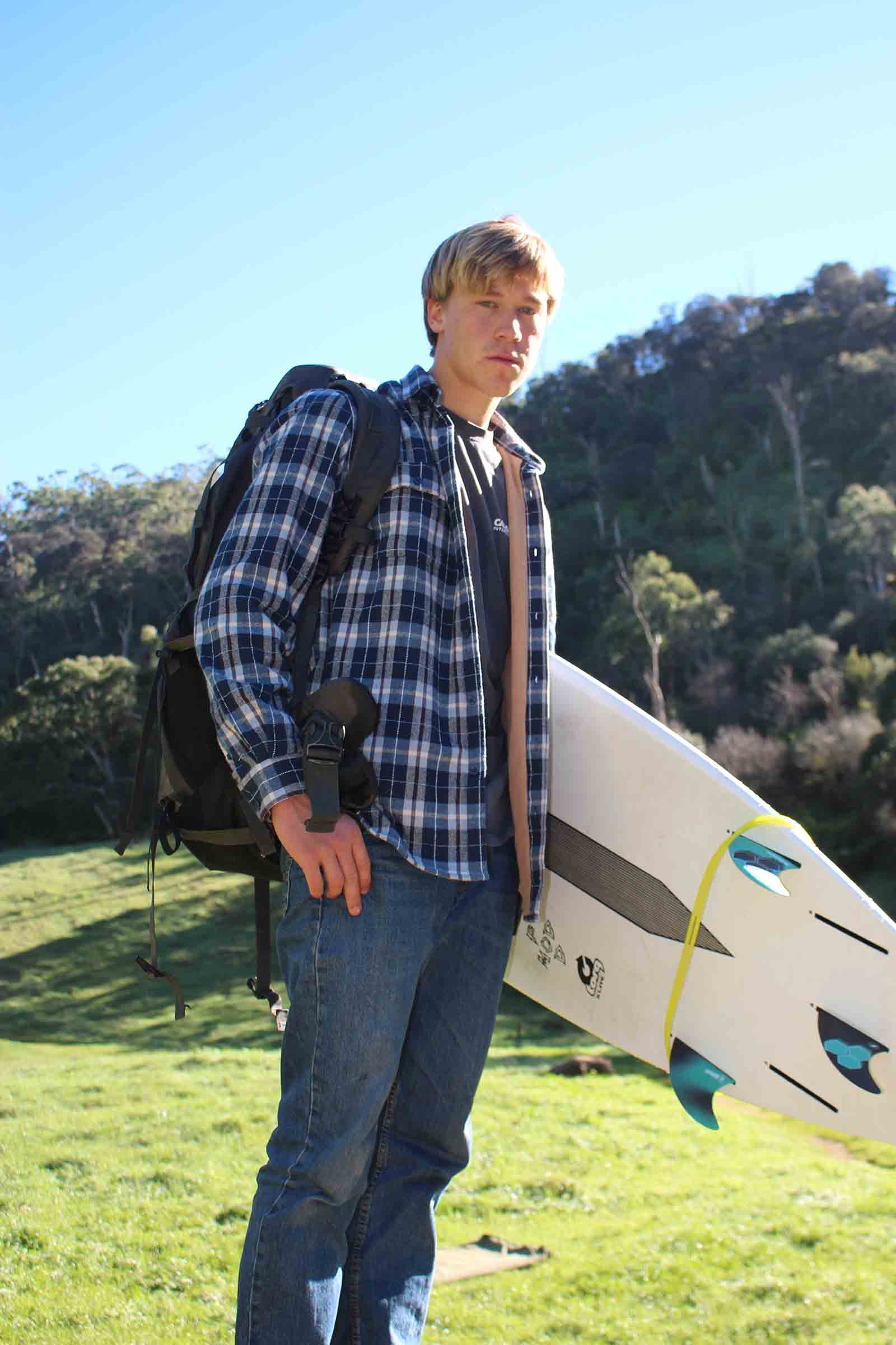 Beached Out Flannel Overshirt Navy / Blue