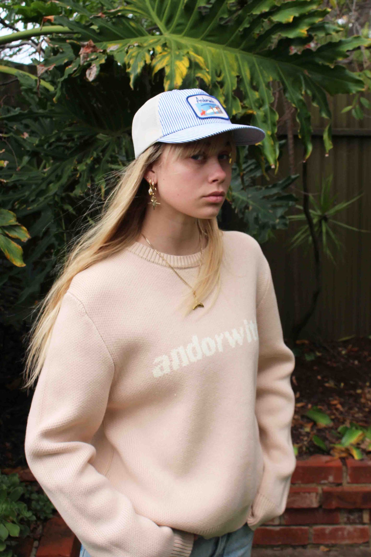 Statement Knitted Sweater Oatmeal
