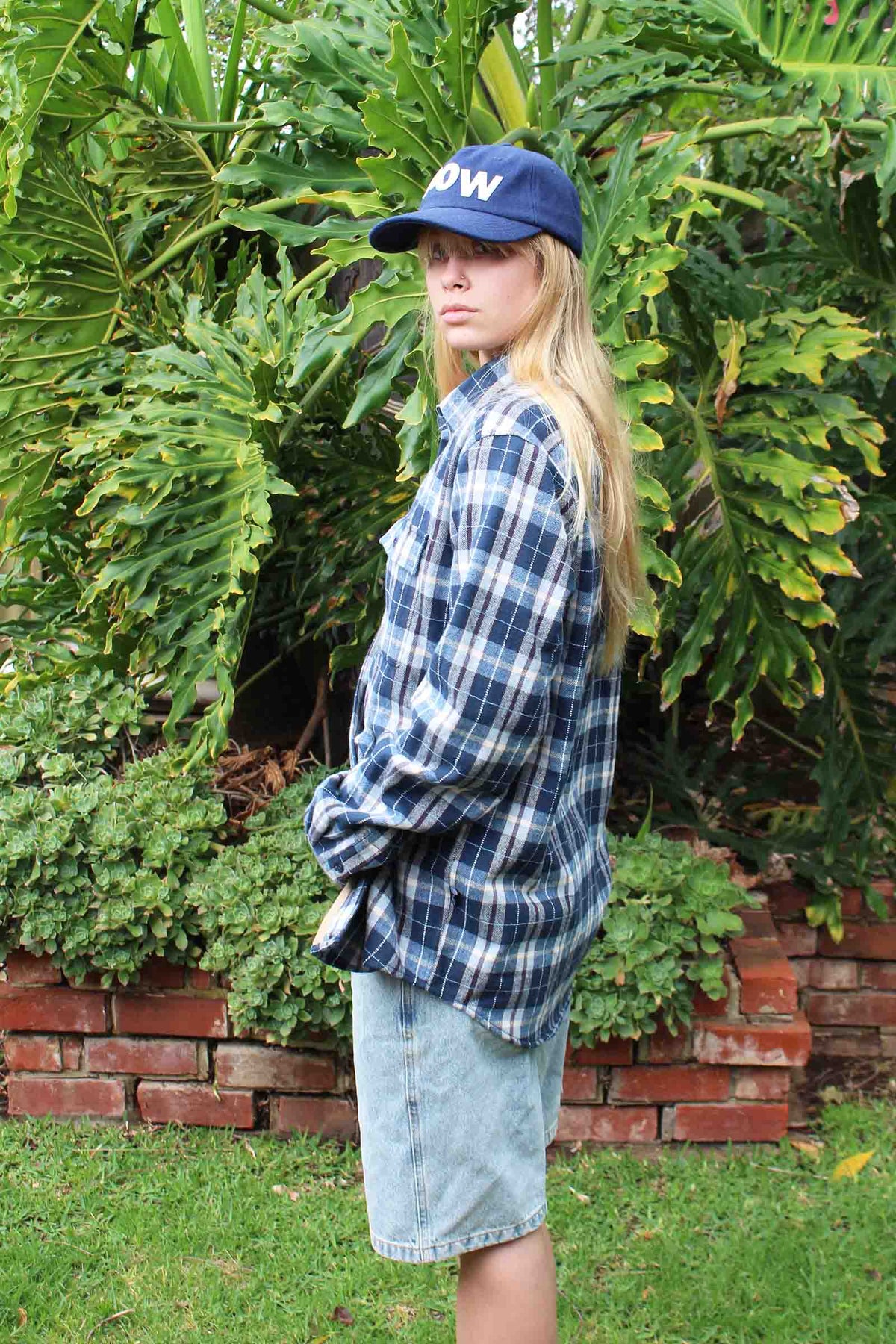 Beached Out Fleece-Lined Flannel Overshirt Navy / Blue