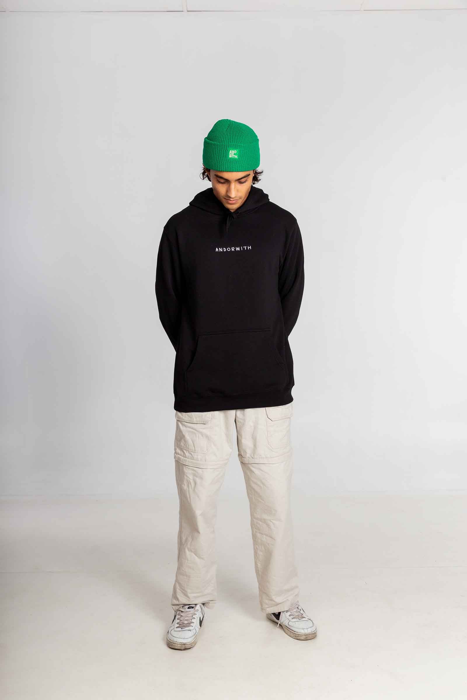 unisex-green-wool-beanie-andorwith-surf-skate-wear