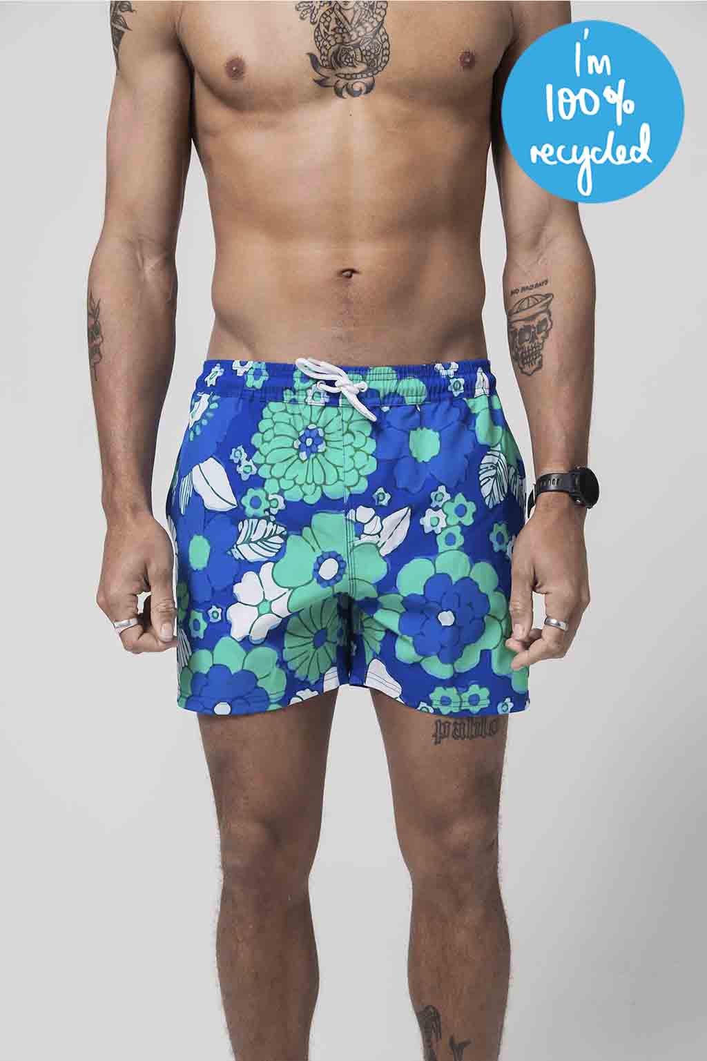 recycled-floral-blue-board-shorts-andorwith-surf-skate-wear