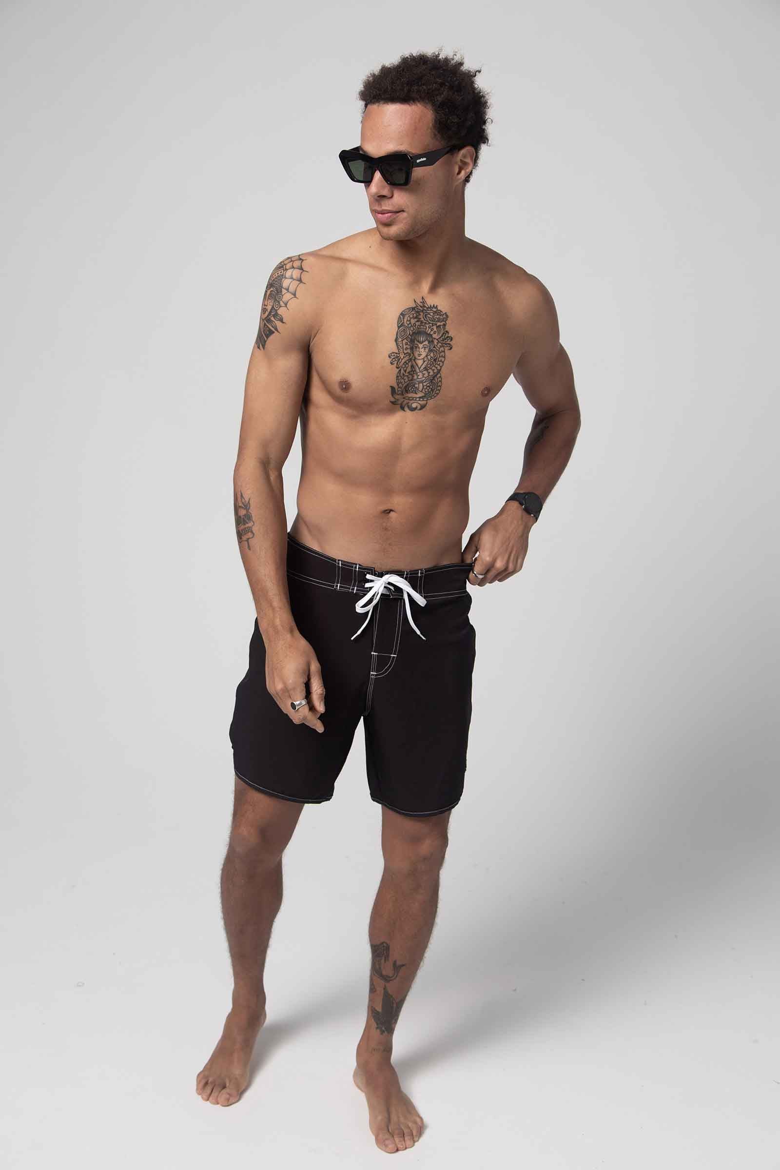 recycled-black-board-shorts-andorwith-surf-skate-wear