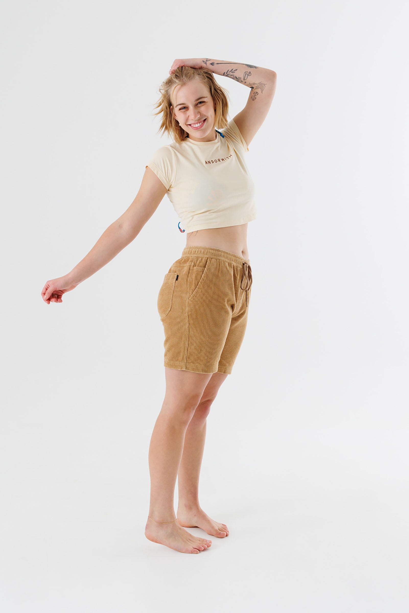 unisex-corduroy-shorts-brown-andorwith-surf-skate-wear