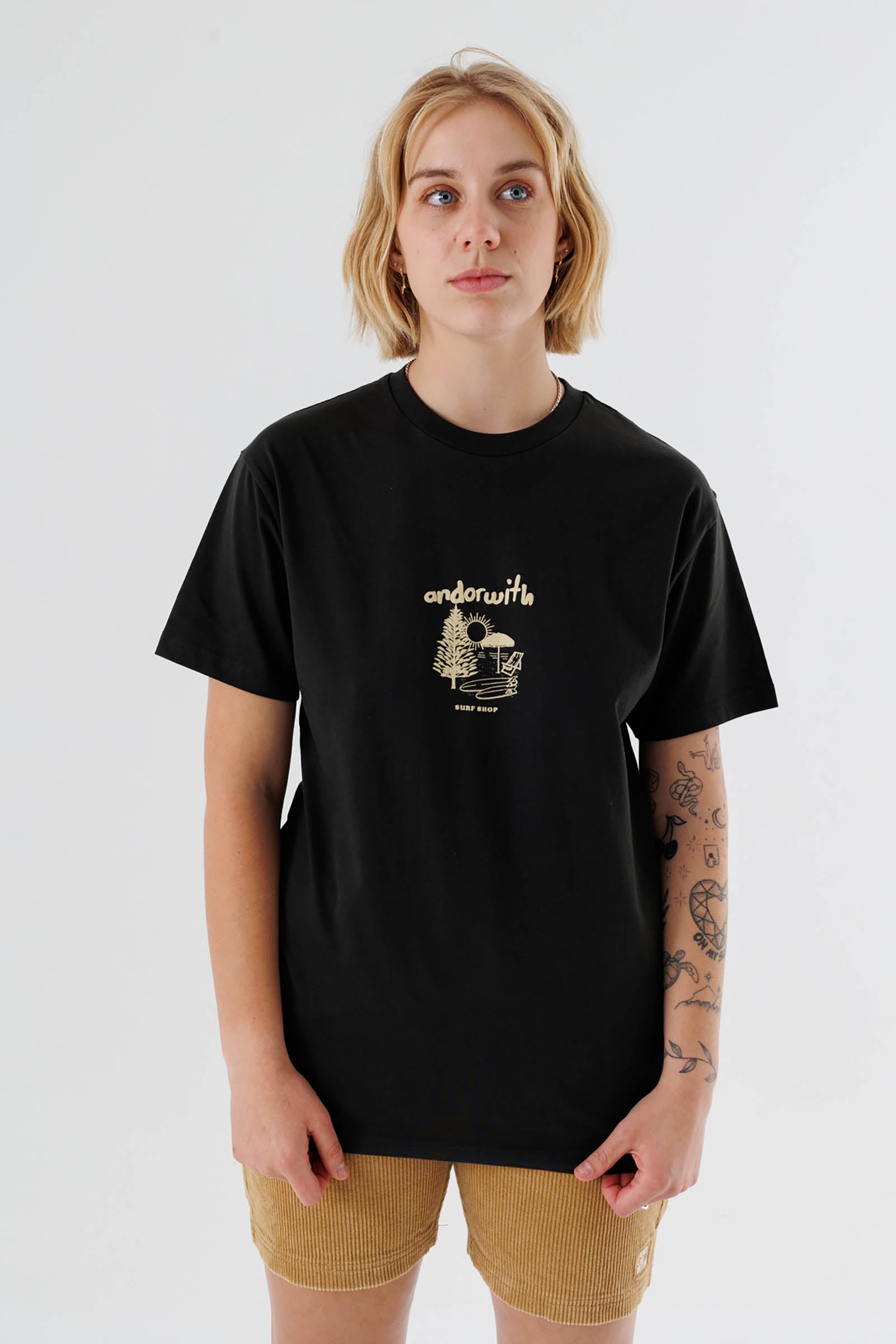 unisex-black-tshirt-andorwith-surf-skate-wear