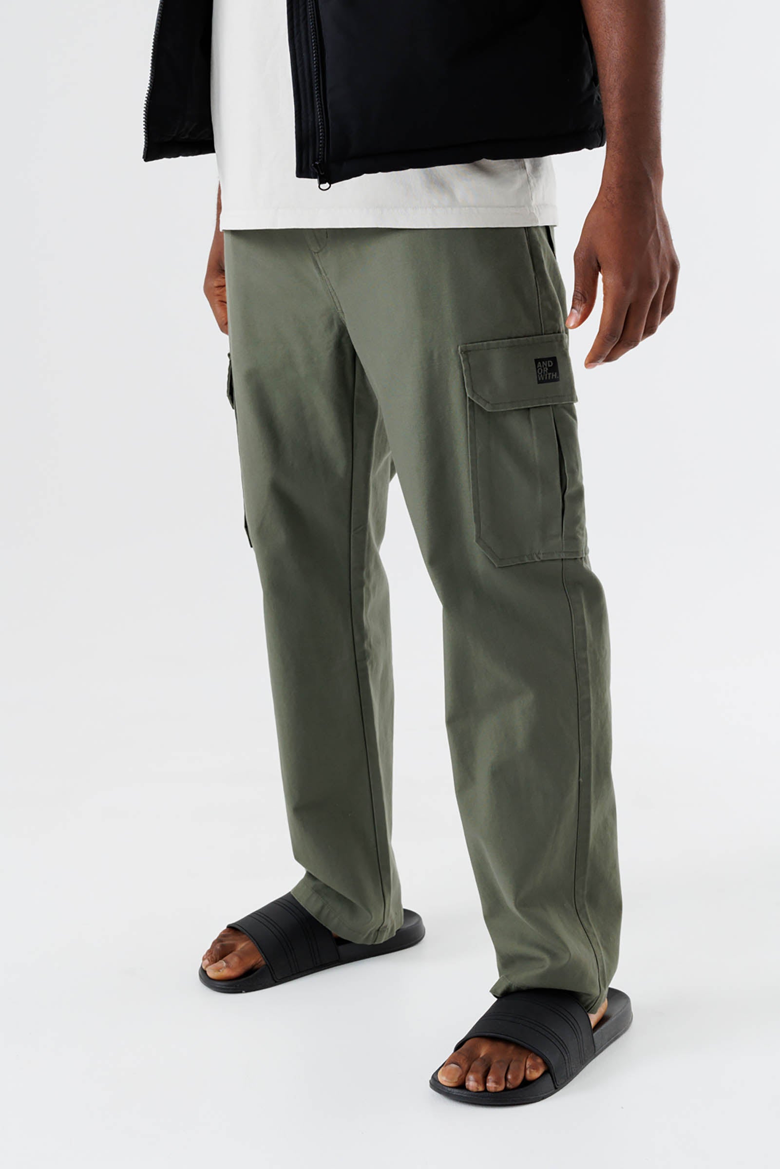 unisex-cotton-cargo-pants-army-green-andorwith-surf-skate-wear