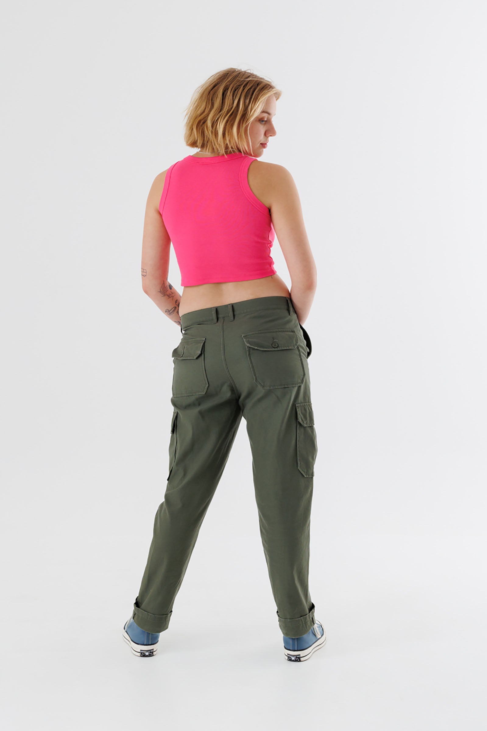 unisex-cotton-cargo-pants-army-green-andorwith-surf-skate-wear