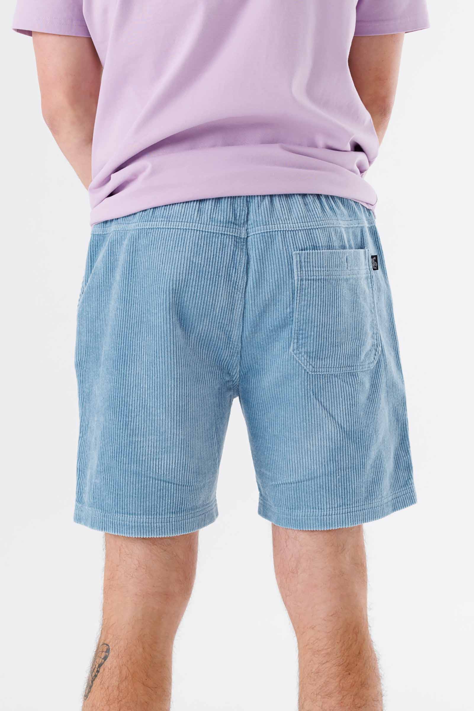 Corduroy-blue-shorts-andorwith-surf-skate-wear