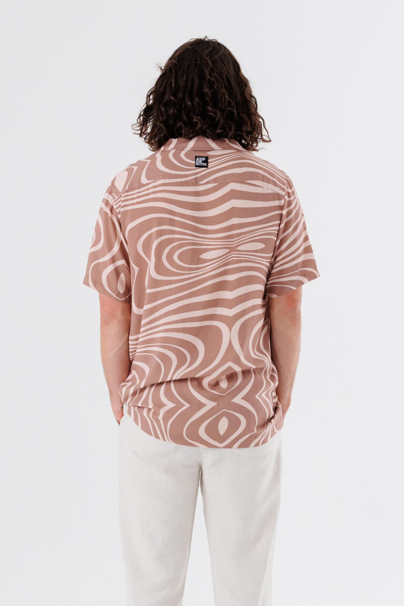 unisex-organic-rayon-shirt-brown-andorwith-surf-skate-wear