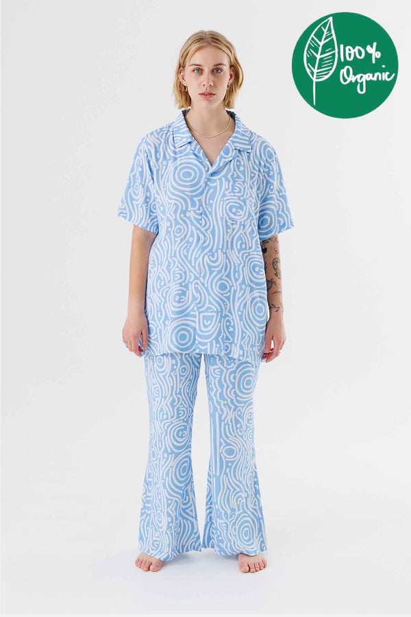 unisex-organic-rayon-shirt-blue-andorwith-surf-wear