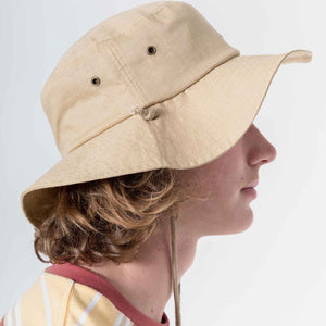 Logo Hemp Bucket Hat Tan