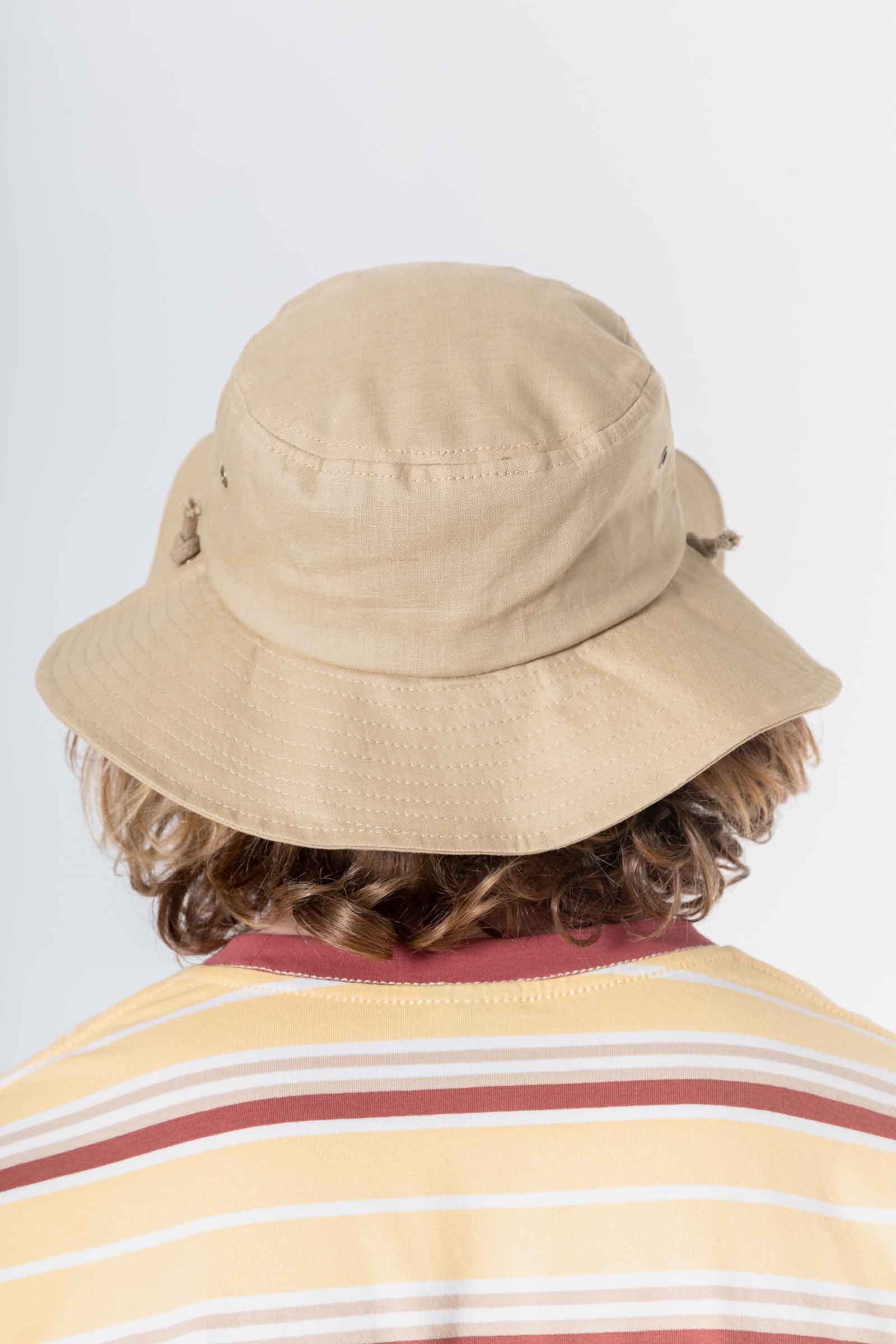 Logo Hemp Bucket Hat Tan