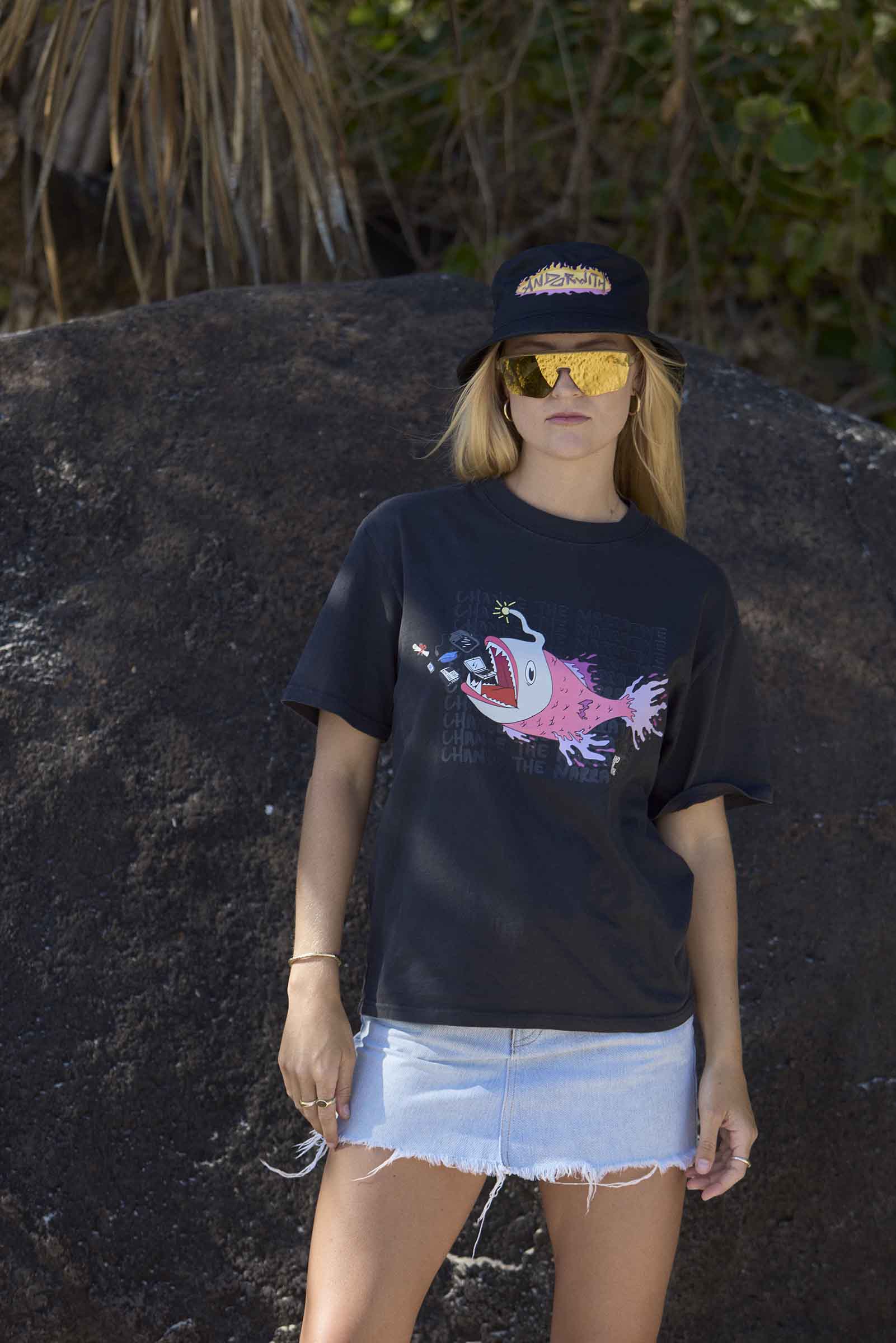 Change The Narrative Box Tee Black