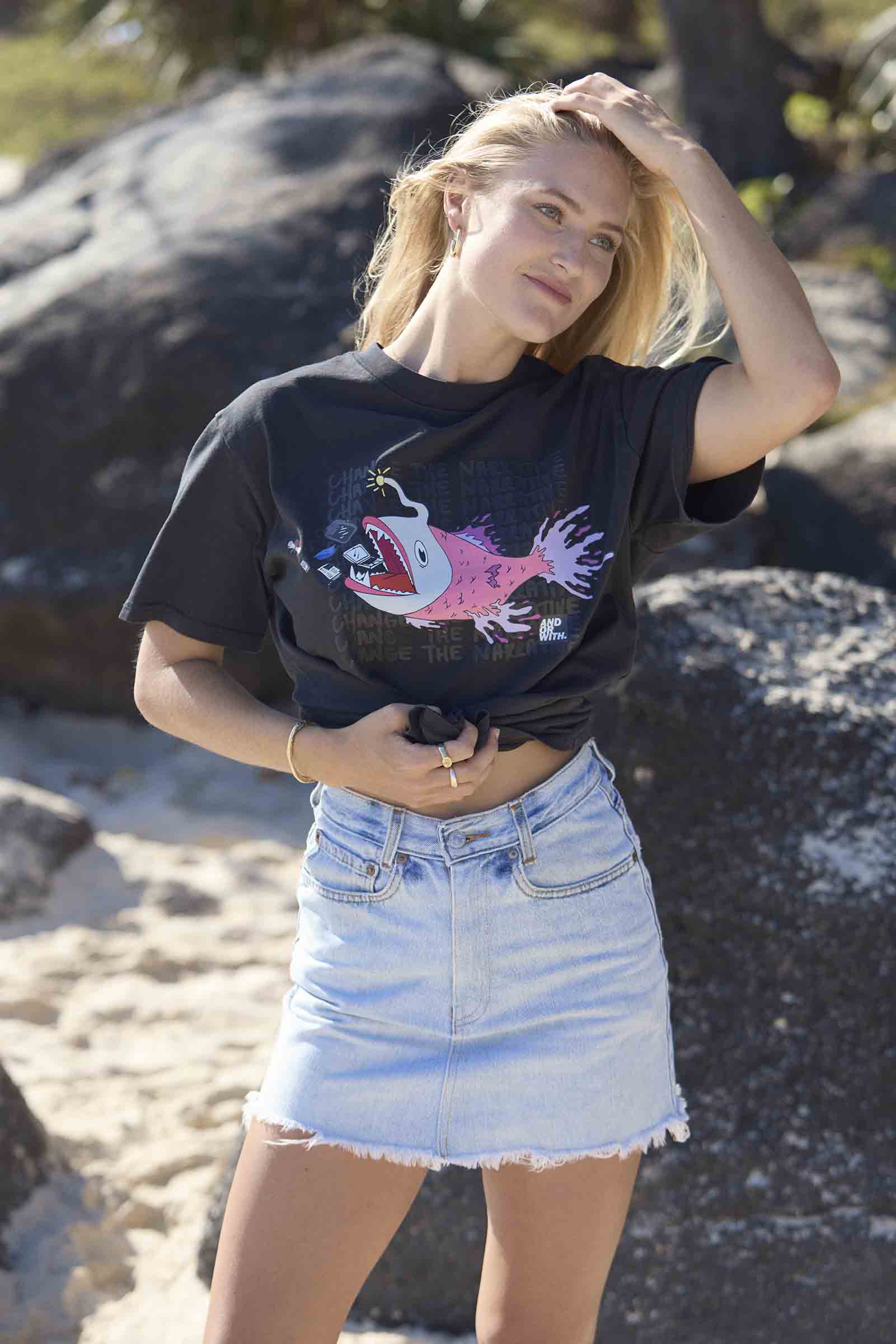 Change The Narrative Box Tee Black