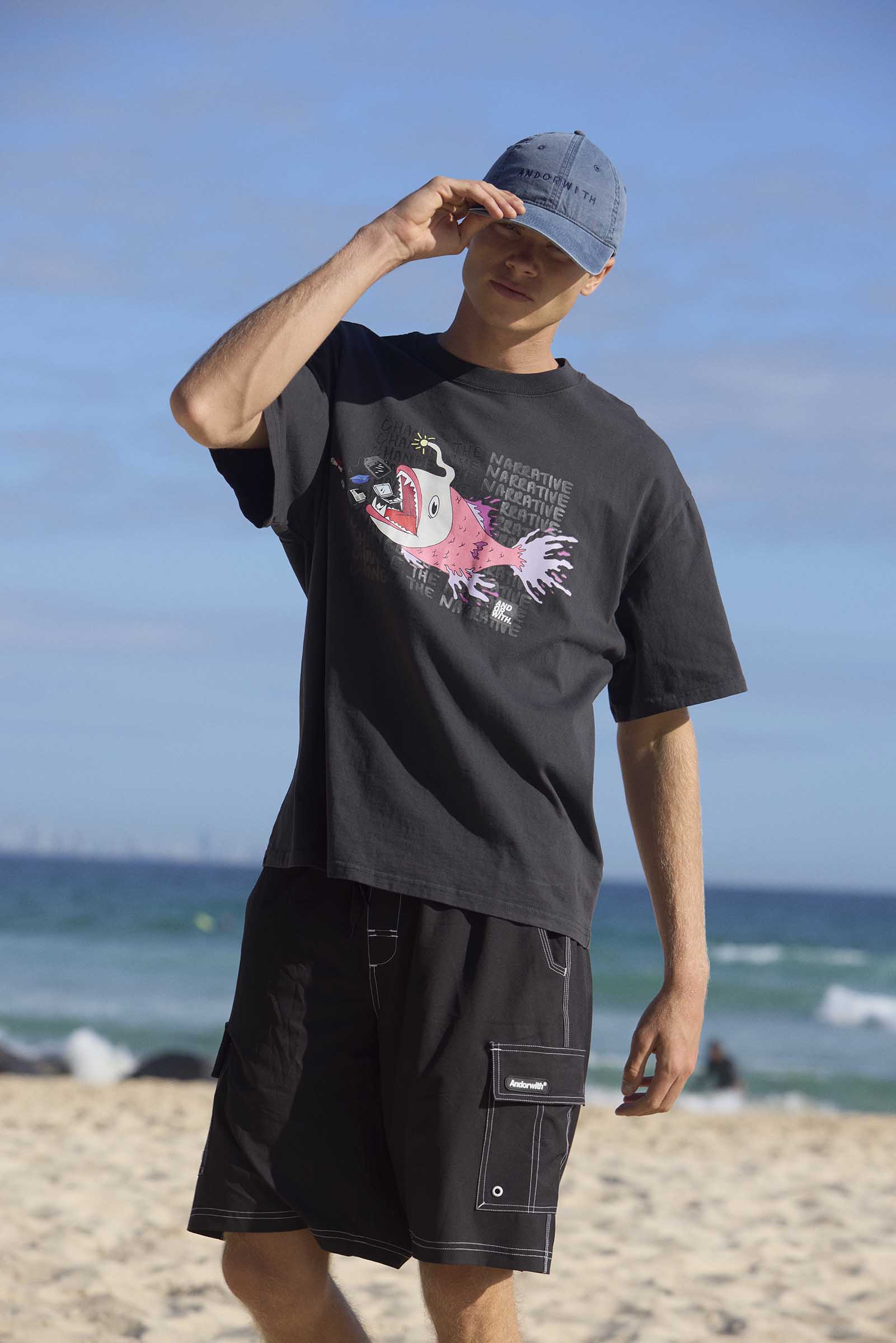 Change The Narrative Box Tee Black