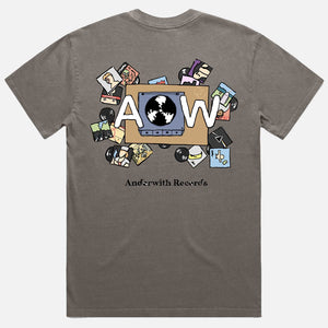 Andorwith Records Box Fit Tee Grey