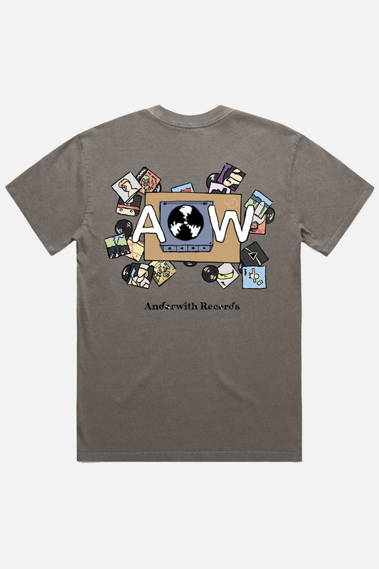 Andorwith Records Box Fit Tee Grey