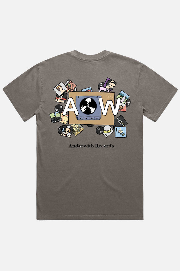 Andorwith Records Box Fit Tee Grey