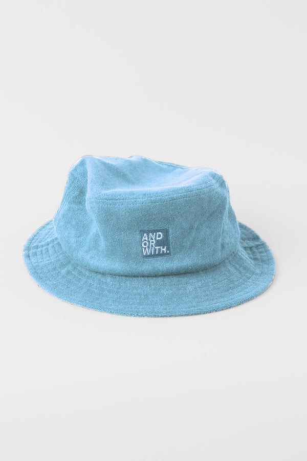 unisex-blue-terry-towlling-bucket-hat-andorwith-surf-skate-wear