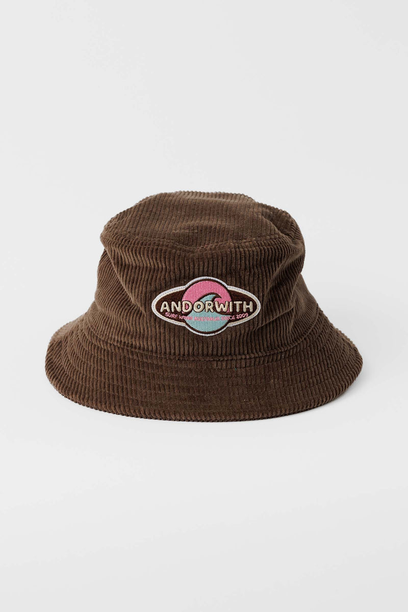corduroy-brown-bucket-hat-andorwith-surf-skate-wear