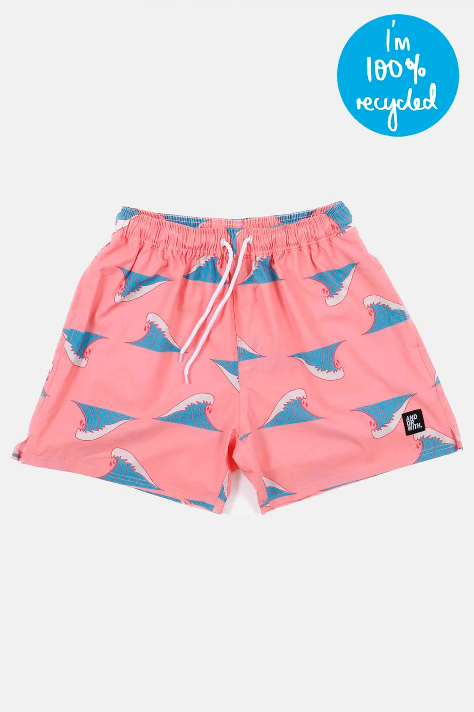 kids-board-shorts-recycled-pink-swimwear-surf-wear-andorwith