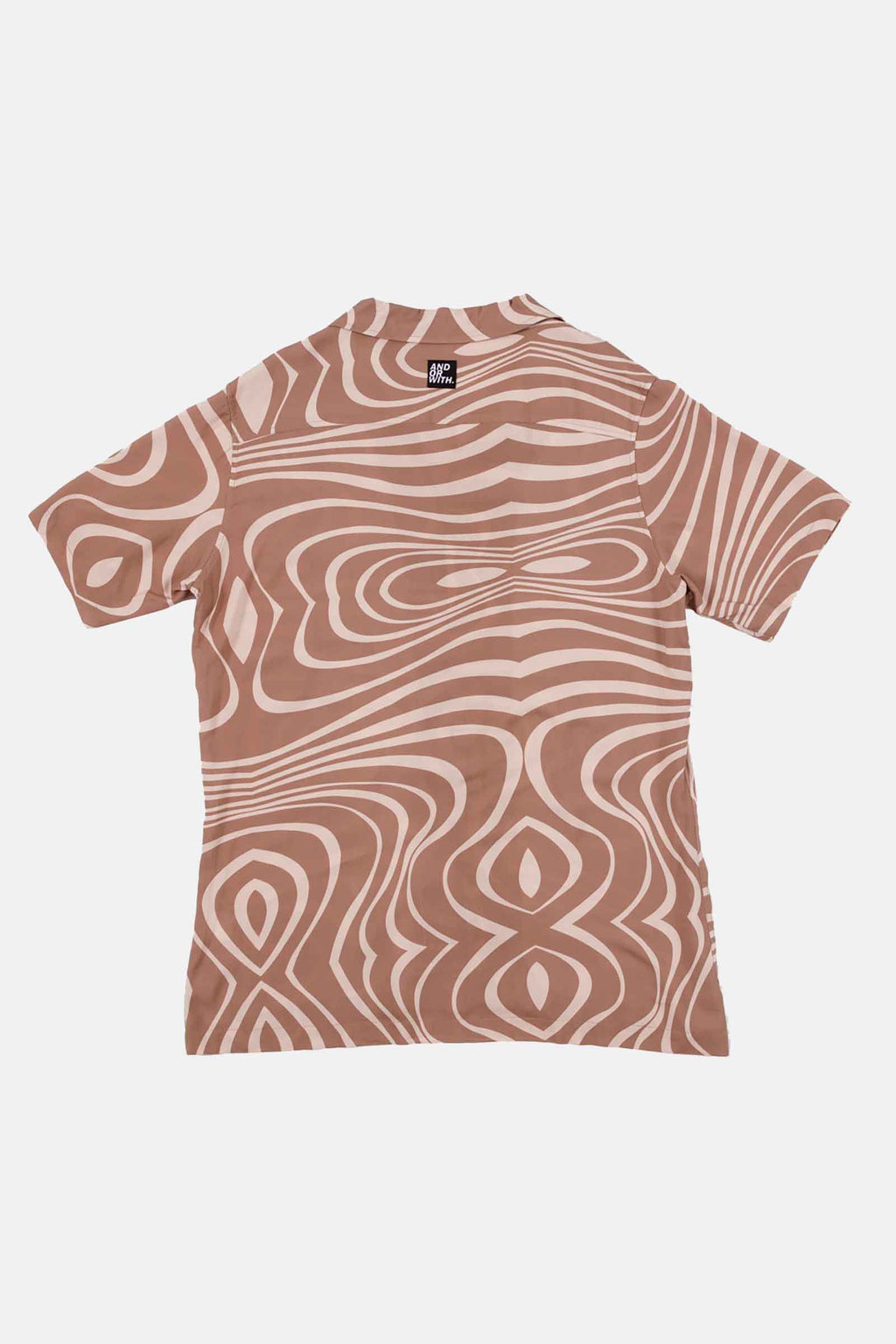 unisex-organic-rayon-shirt-brown-andorwith-surf-skate-wear