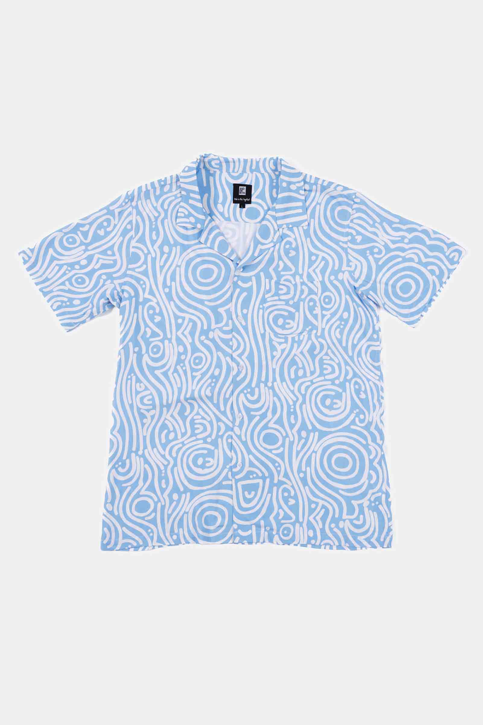 Spirit Waves Shirt Organic Blue