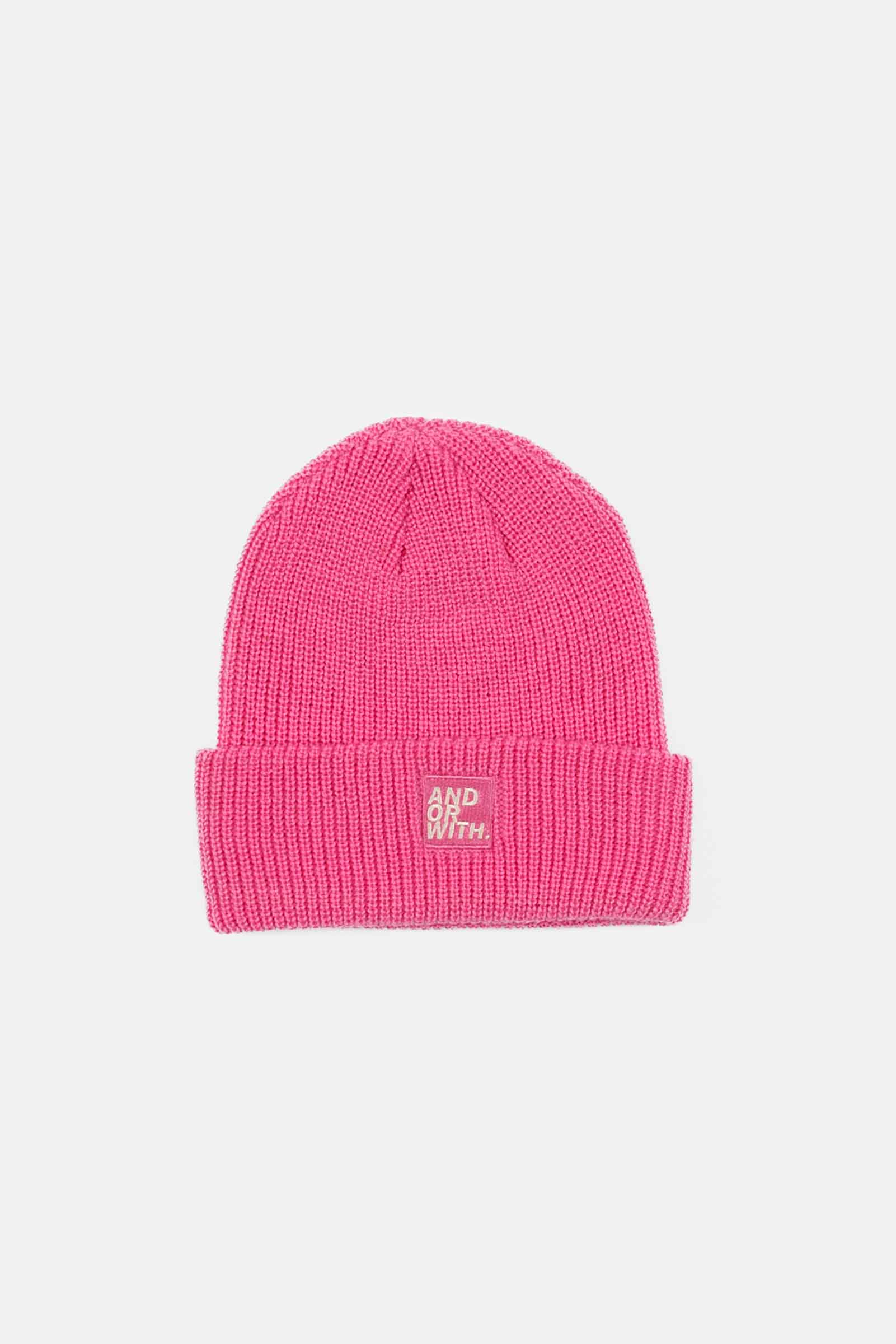 unisex-pink-wool-beanie-andorwith-surf-skate-wear