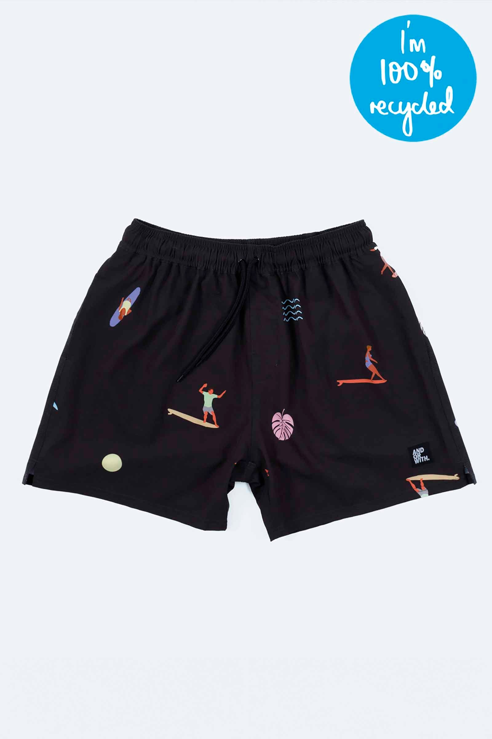 kids-board-shorts-recycled-swimwear-charcoal-surf-wear-andorwith