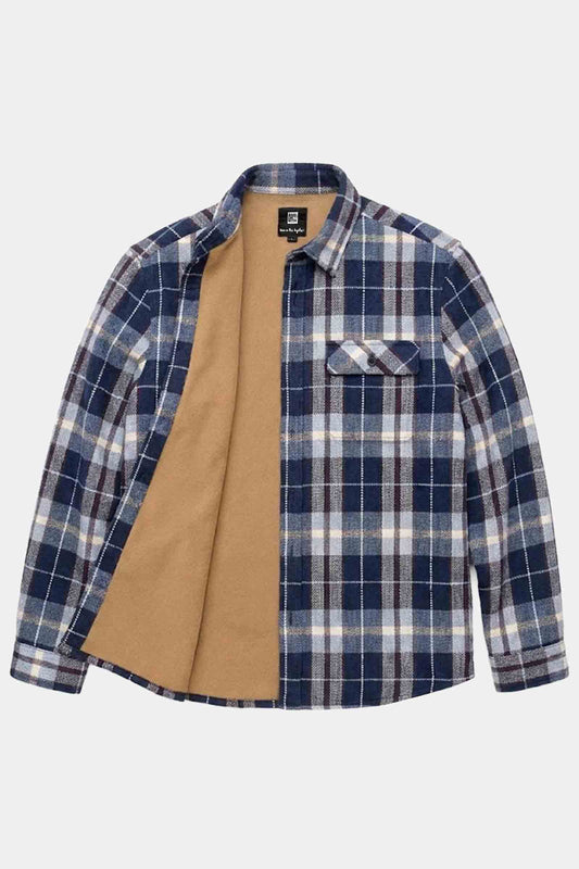 Beached Out Flannel Overshirt Navy / Blue *PRE ORDER* SHIPS 14TH JULY