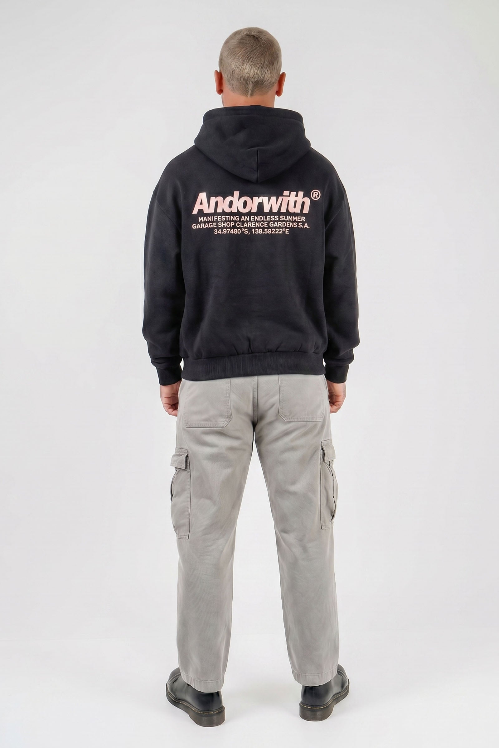 Garage Shop Box Fit Hoodie Black