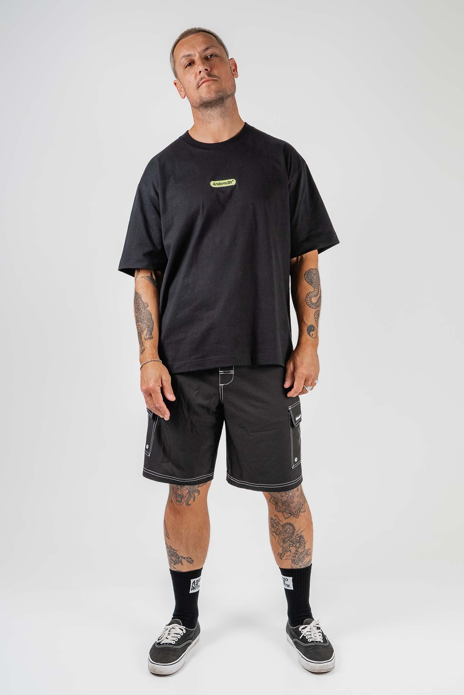 Green Pill Box Tee Black